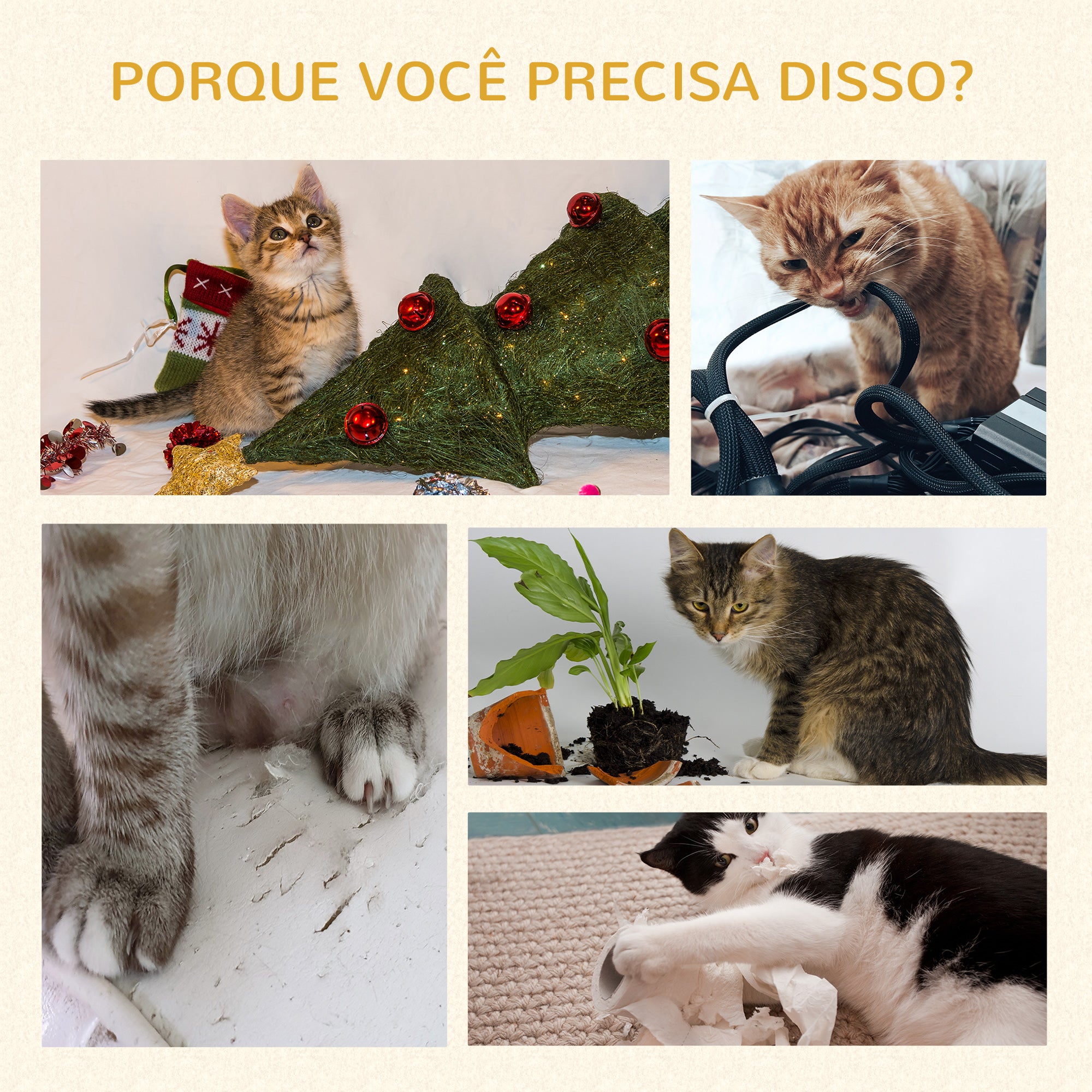 Arranhador para Gatos Chão ao Teto 37x21x242 cm Bege e Verde