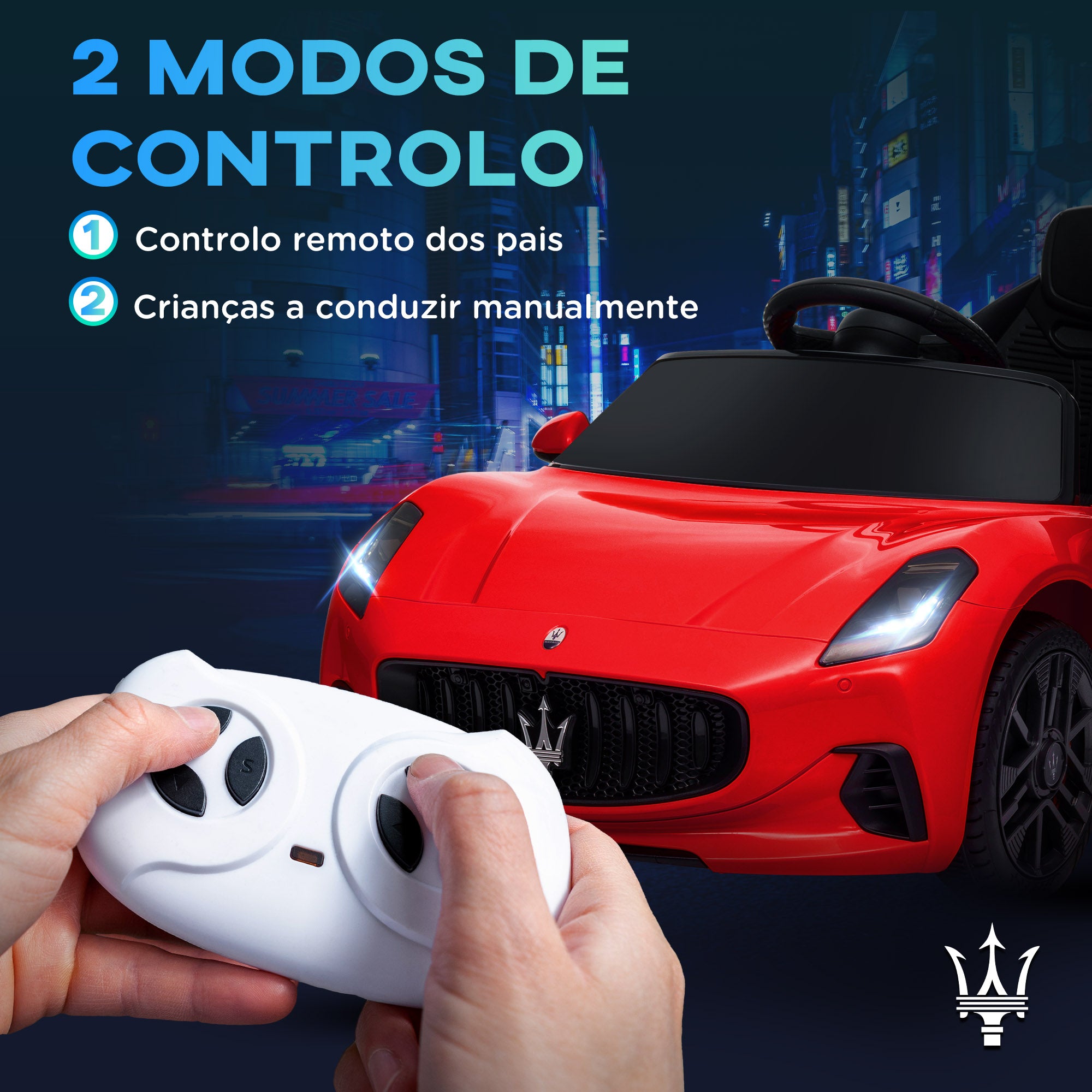 Carro Elétrico para Crianças 98x59x43 cm Vermelho