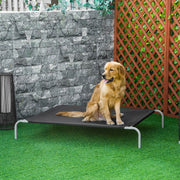 Cama Elevada para Animais de Estimação – 130x90x20 cm – Preto – Metal