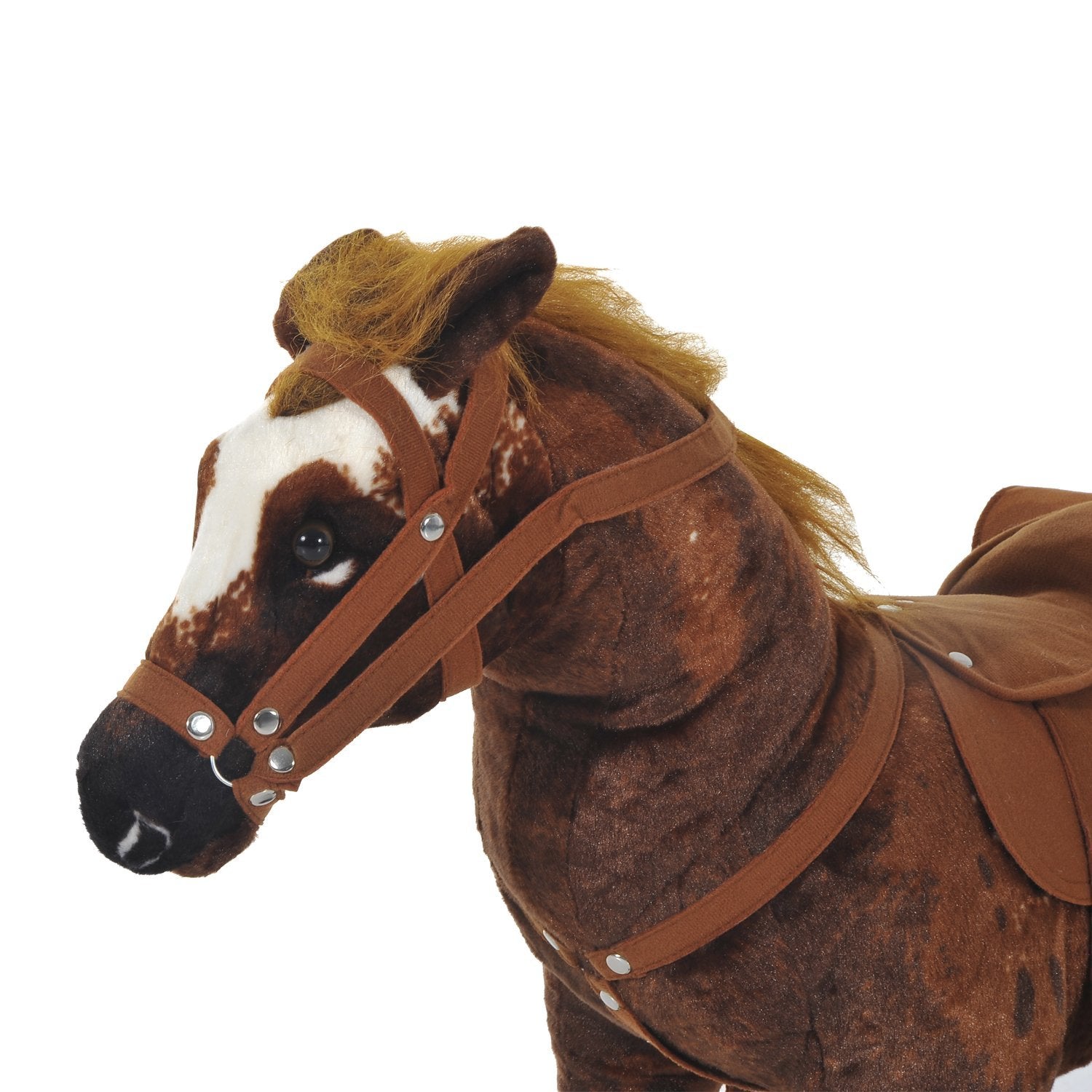 Cavalo de Brinquedo para Crianças - 85x28x60 cm - Cor Marrom