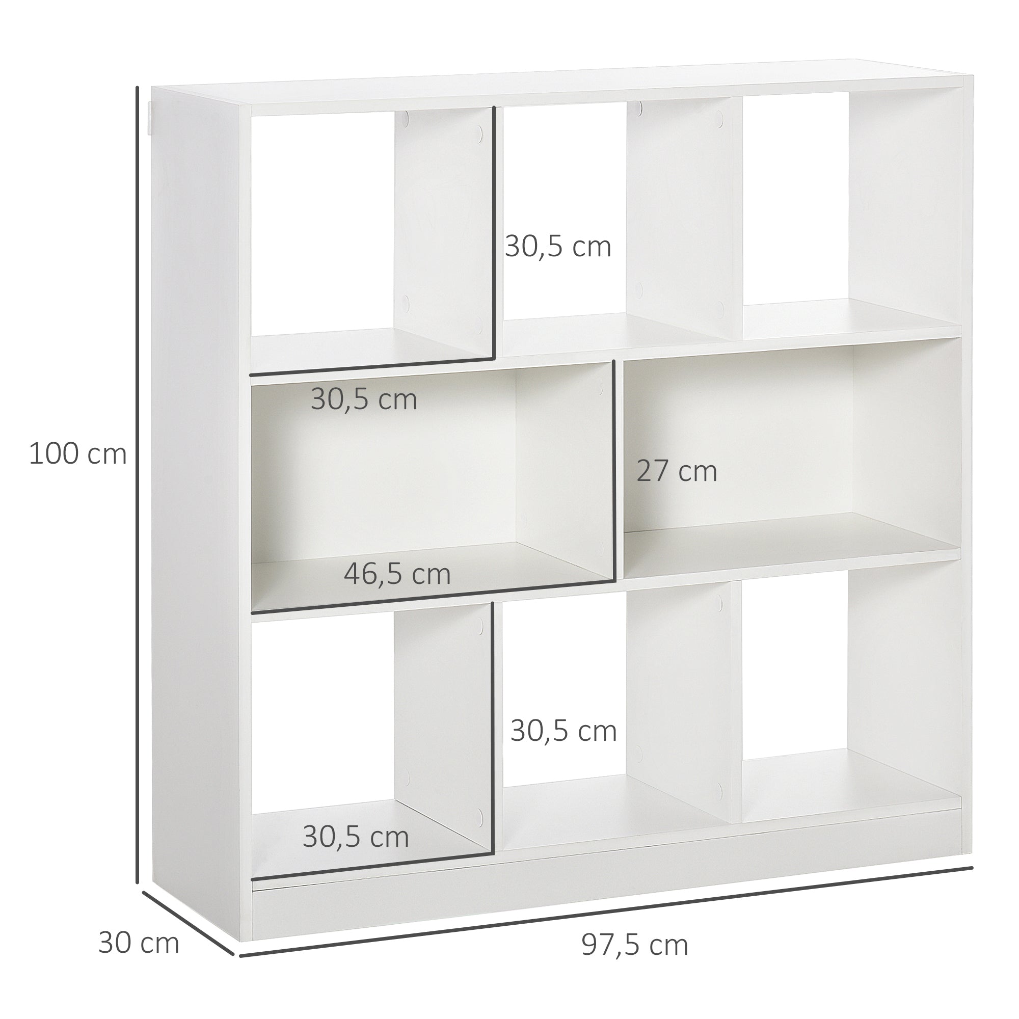 Estante para Livros 97,5x30x100cm Branco