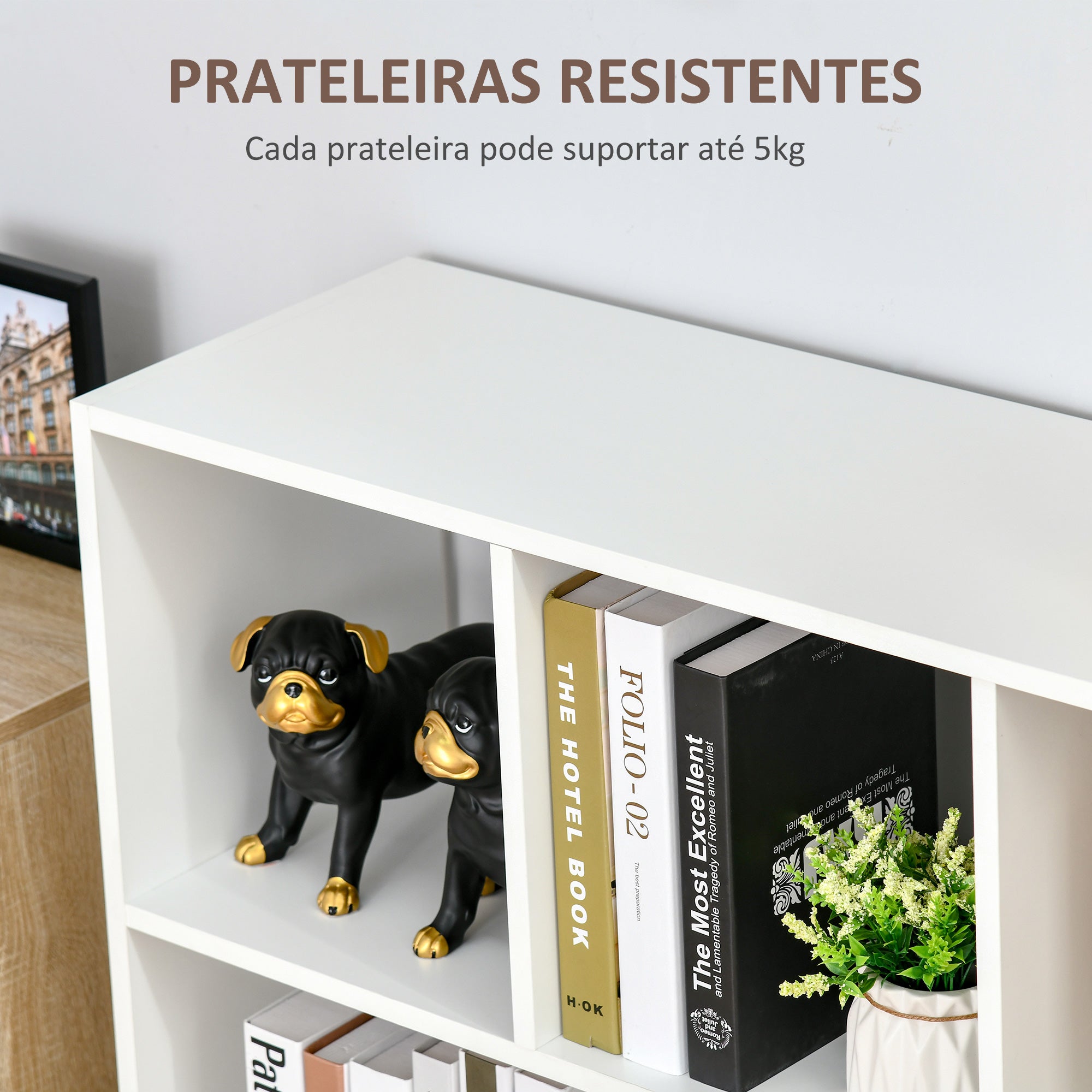 Estante para Livros 97,5x30x100cm Branco