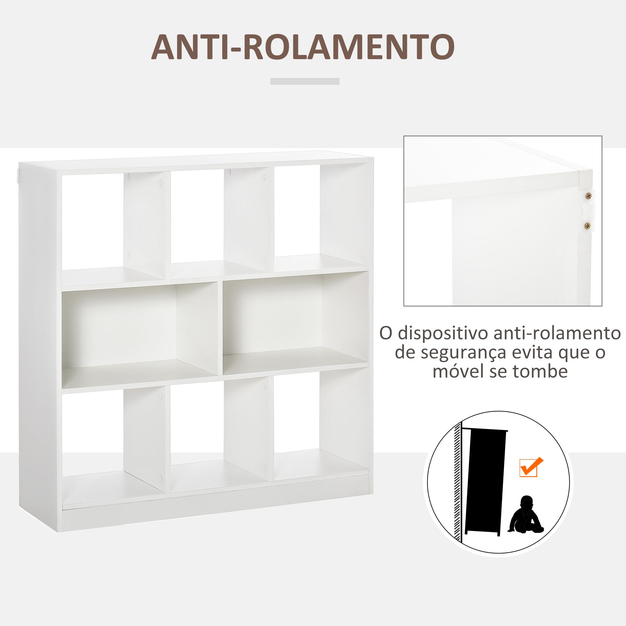 Estante para Livros 97,5x30x100cm Branco