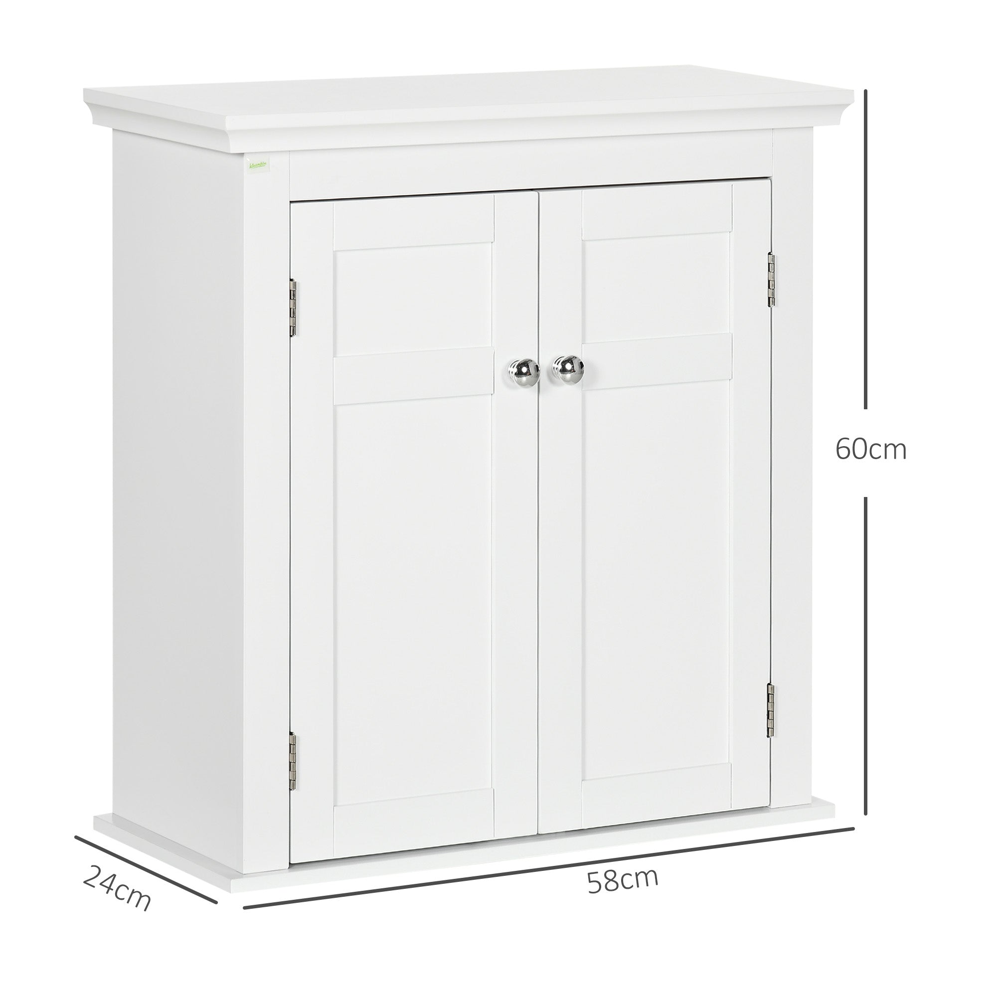 Armário de Parede para Casa de Banho 58x24x60 cm - Branco