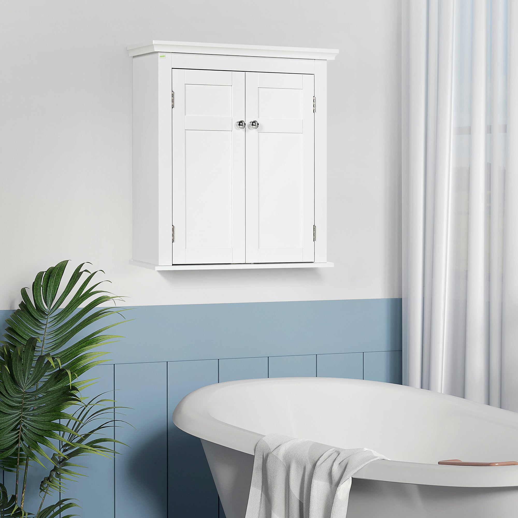 Armário de Parede para Casa de Banho 58x24x60 cm - Branco