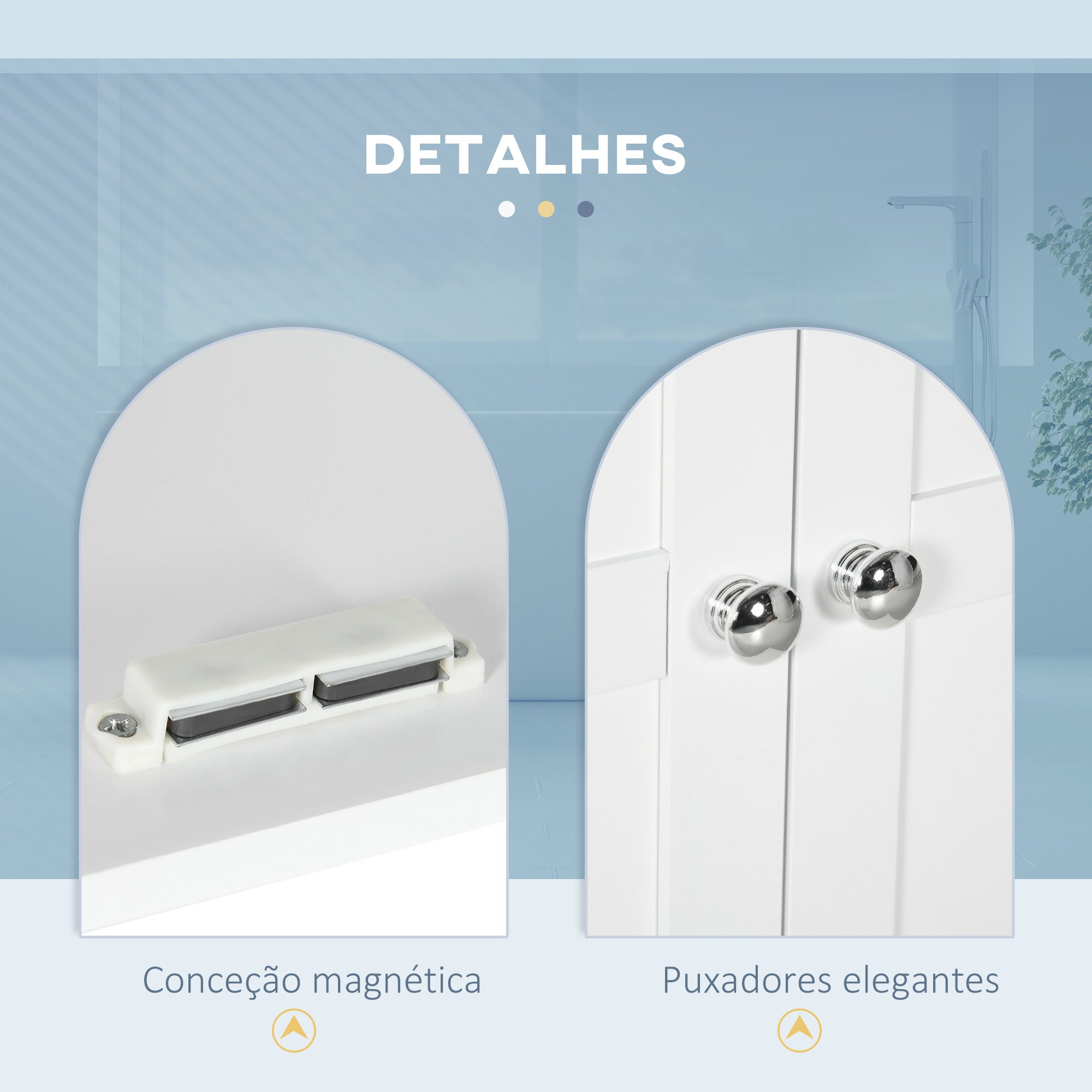 Armário de Parede para Casa de Banho 58x24x60 cm - Branco