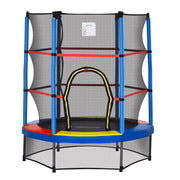 Trampolim Infantil Multicor Ø140x160 cm para Crianças de 3-6 Anos