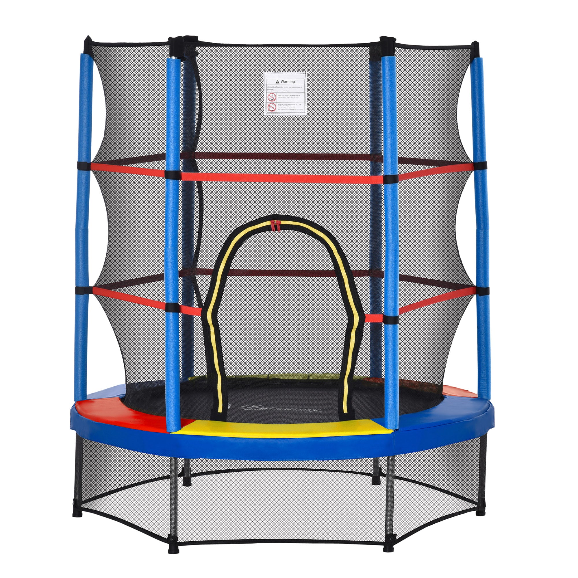 Trampolim Infantil Multicor Ø140x160 cm para Crianças de 3-6 Anos