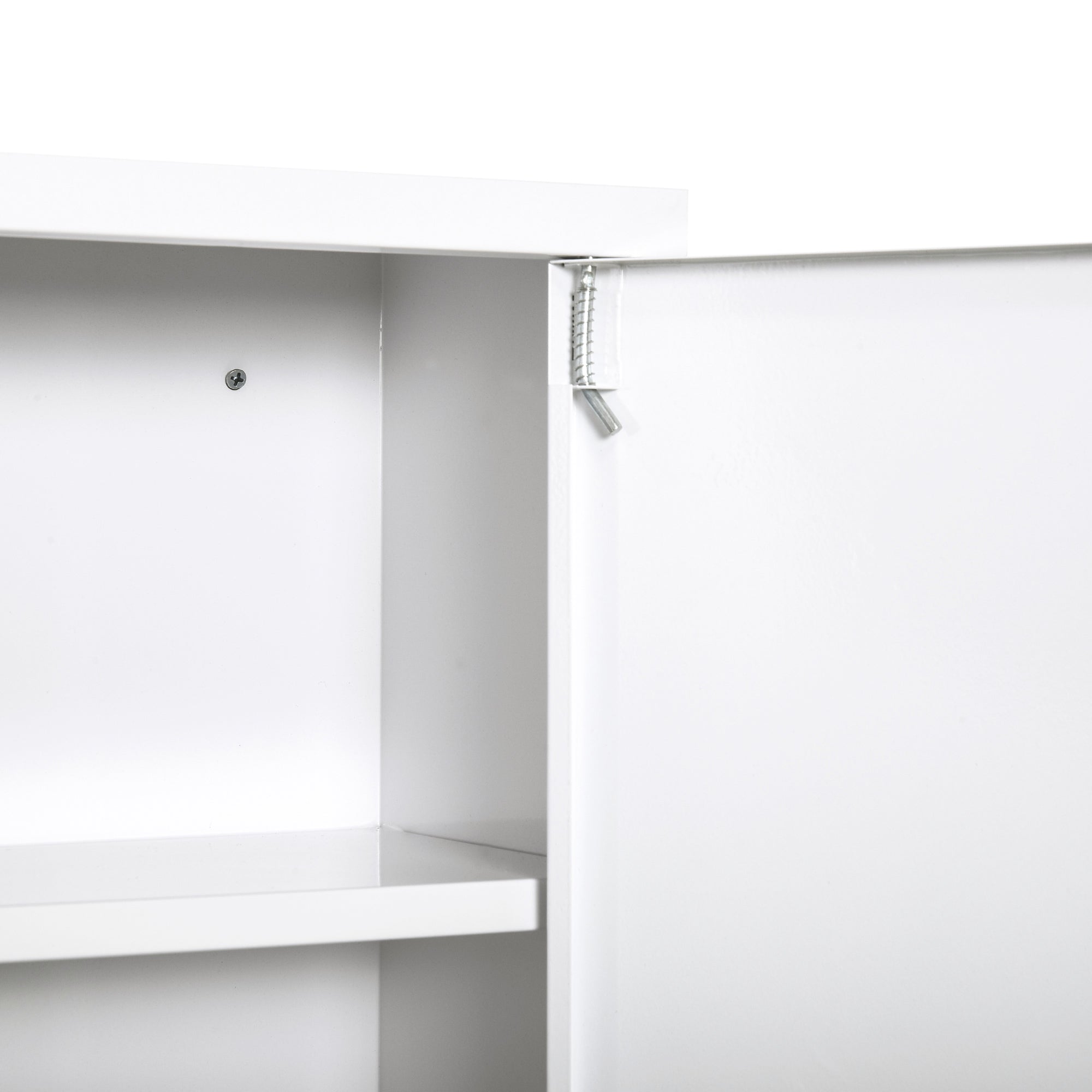 Armário de Farmácia de Metal 3 Prateleiras 40x18x60cm - Branco
