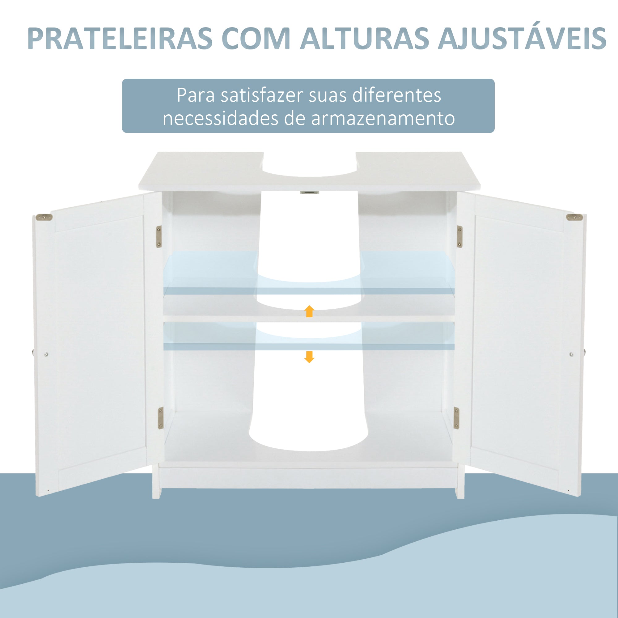 Armário de Casa de Banho Moderno 60x30x60 cm - Branco
