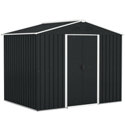 Abrigo de Jardim 236x174x190 cm Cinza - Armazenamento de Ferramentas com Ventilação