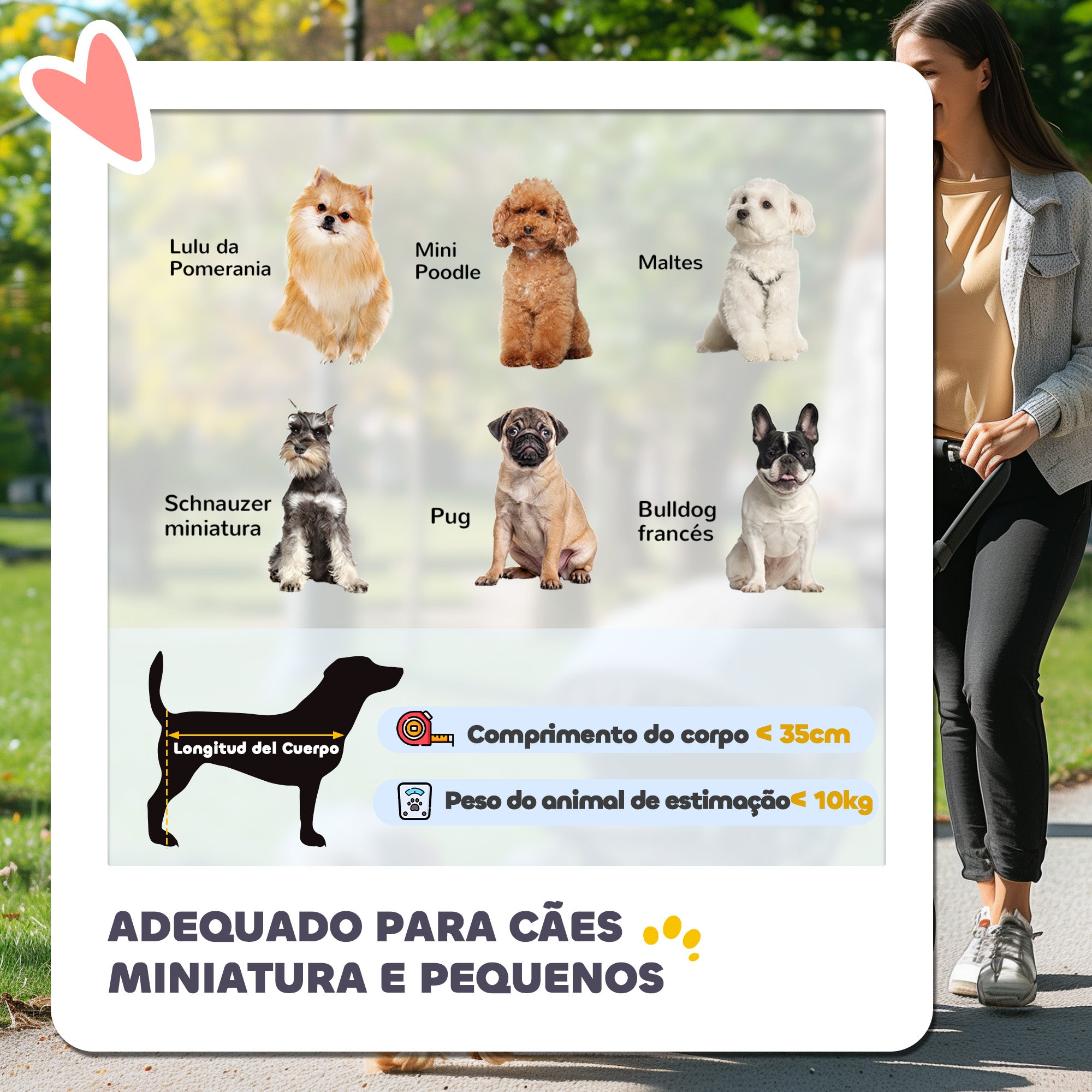 Carrinho de Passeio para Animais de Estimação 75x45x97 cm Cinzento