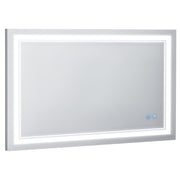 Espelho de Casa de Banho LED 100x60cm Prata