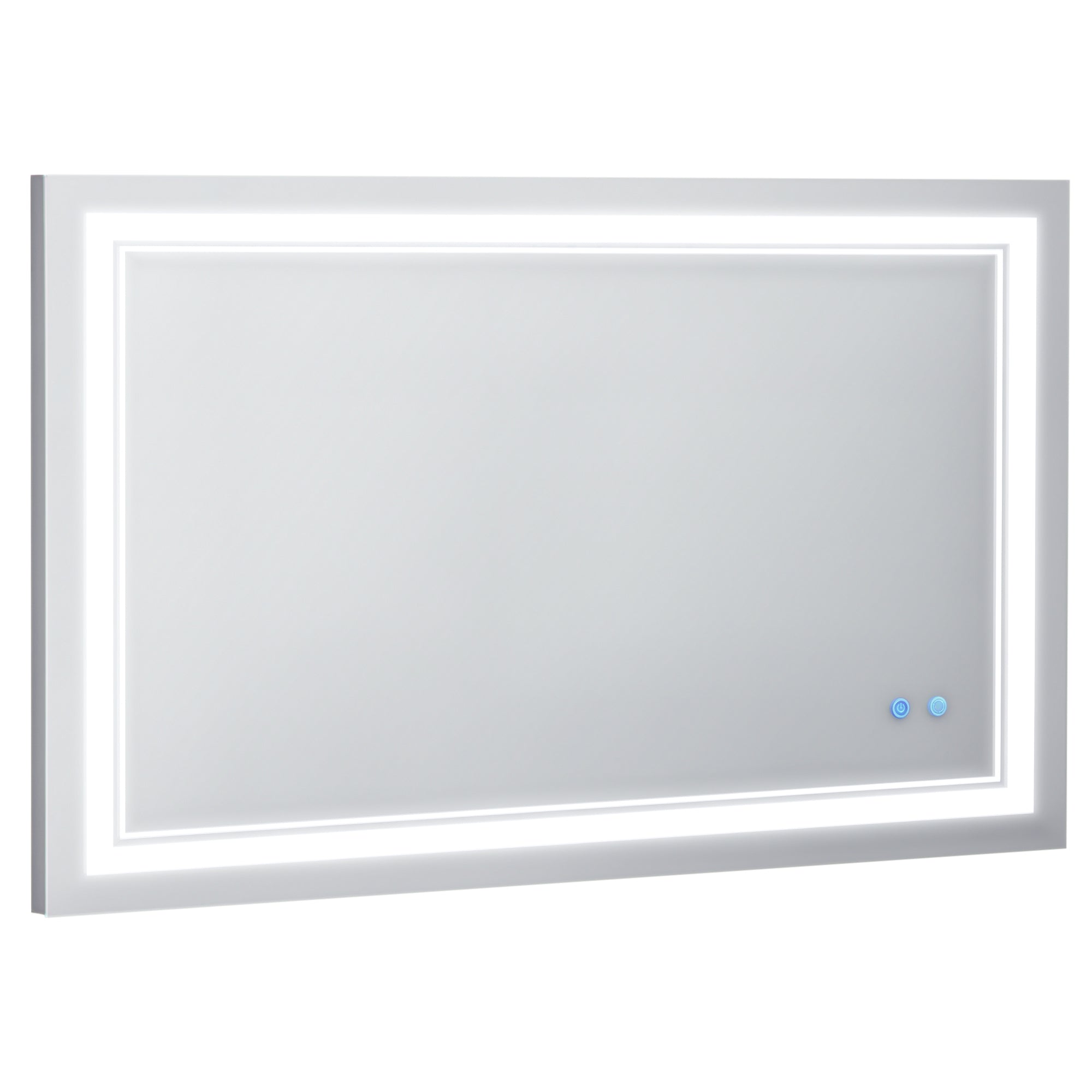 Espelho de Casa de Banho LED 100x60cm Prata