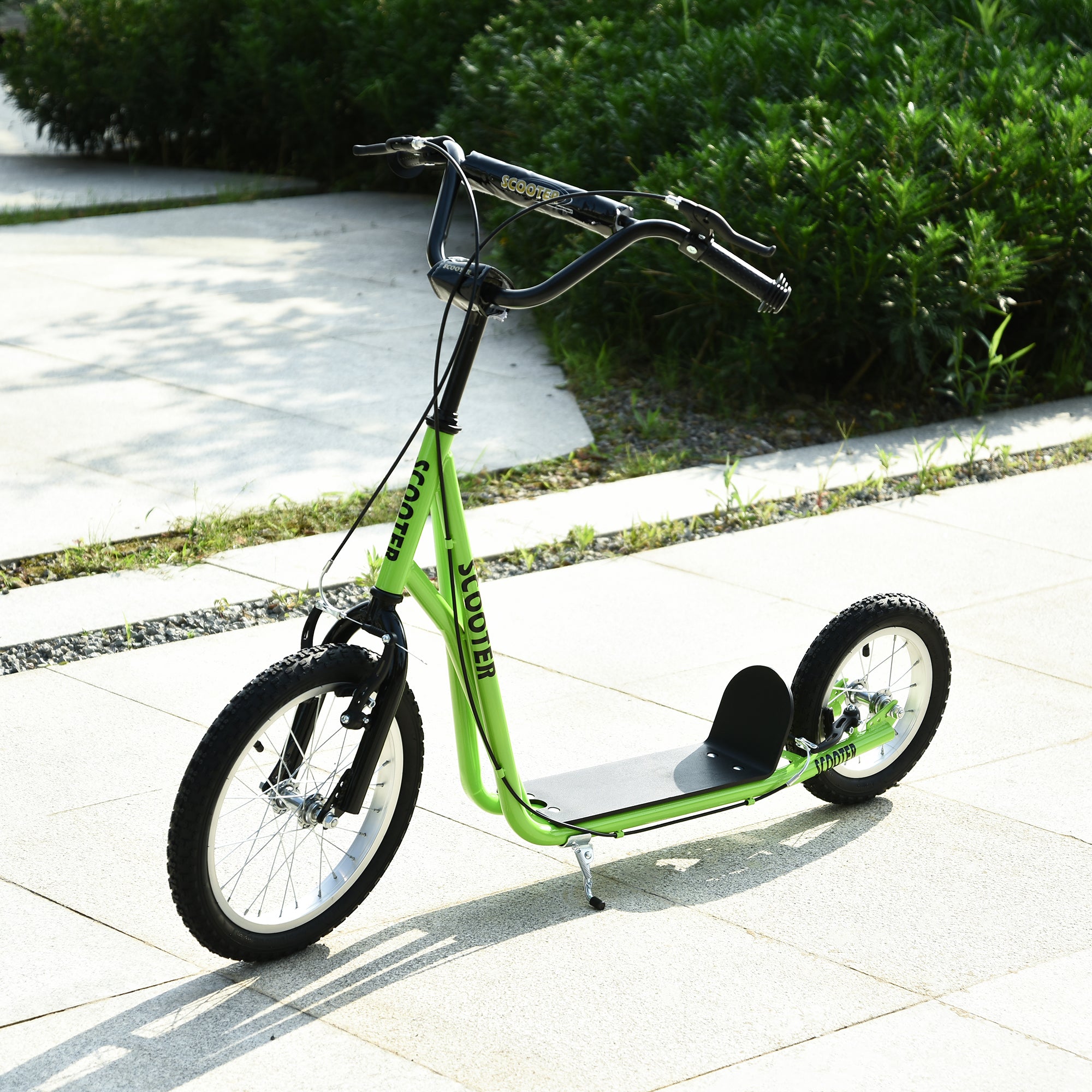 Trotinete Infantil Verde 135x58x88-94 cm - Rodas Infláveis e Freio Duplo