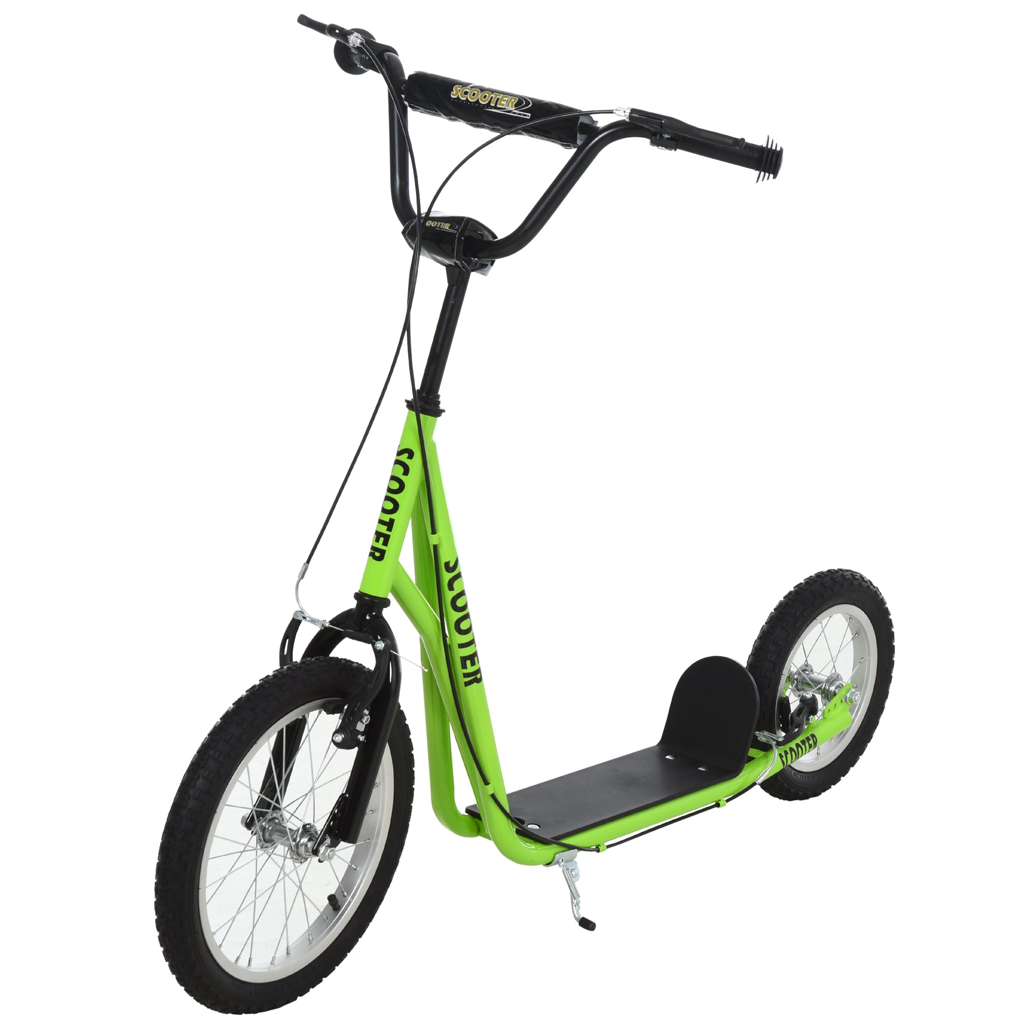 Trotinete Infantil Verde 135x58x88-94 cm - Rodas Infláveis e Freio Duplo