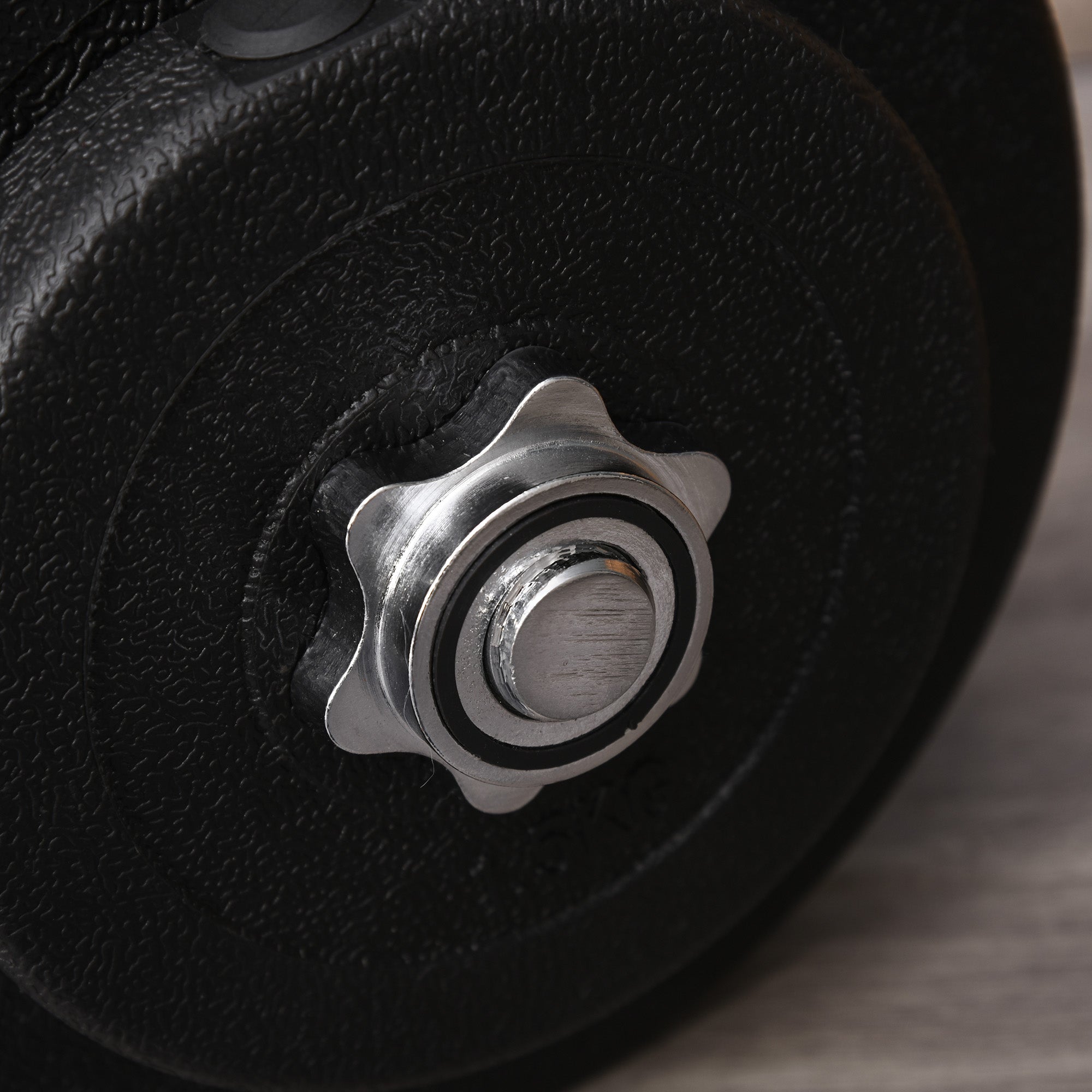 Conjunto de Halteres Ajustáveis – 50kg – Preto – Aço e Plástico