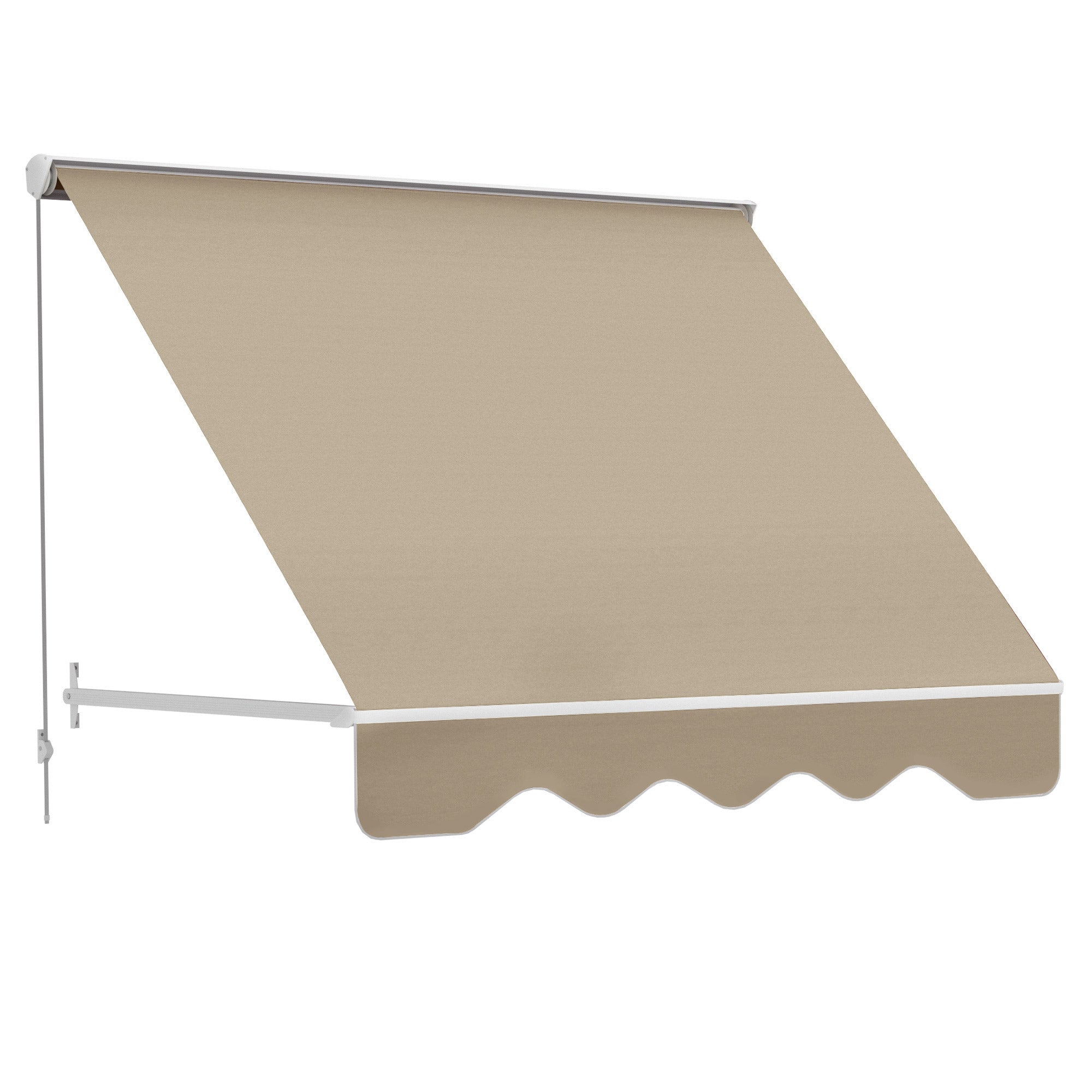 Toldo Manual Retrátil de Alumínio 180x70 cm - Cor Bege