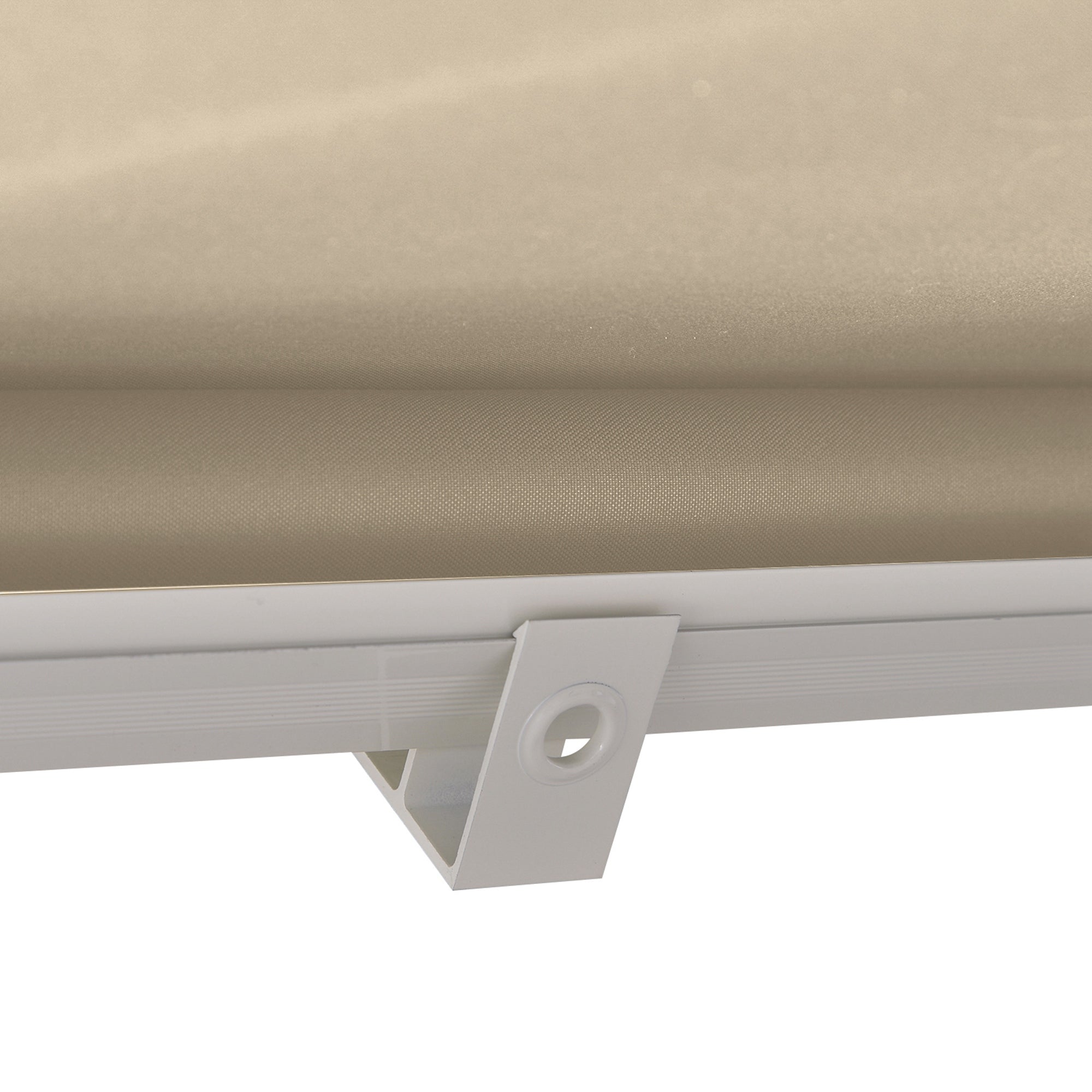 Toldo Manual Retrátil de Alumínio 180x70 cm - Cor Bege