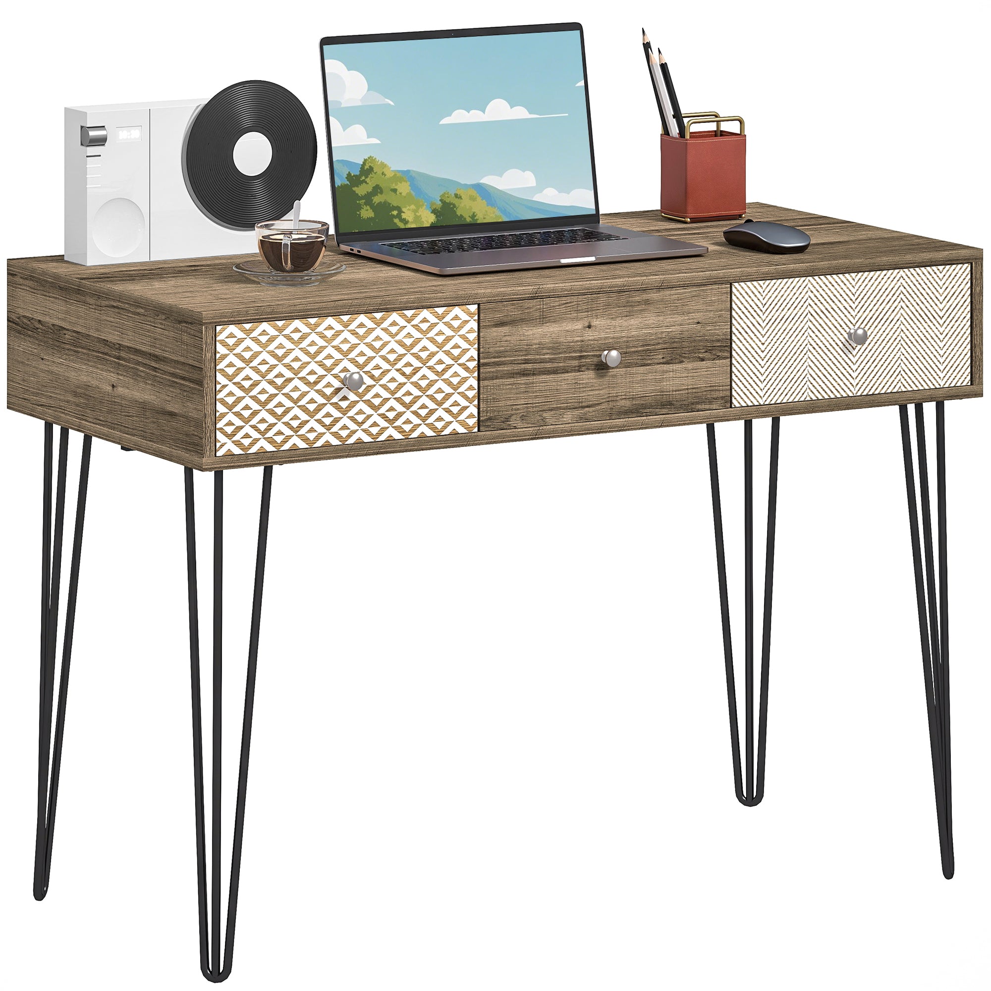 Secretária Estilo Boho Chic 105x50x75 cm - Madeira