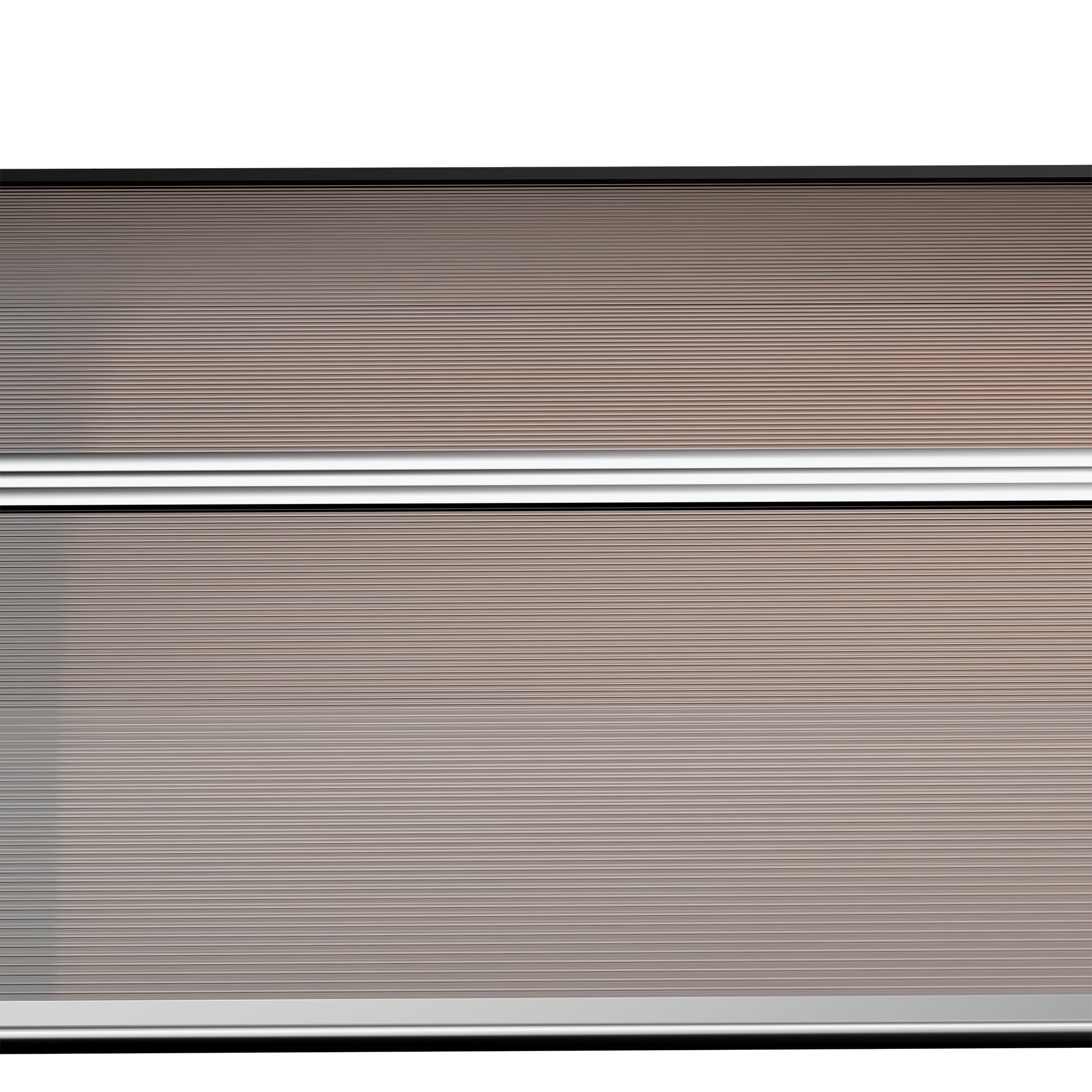 Marquise de Proteção – 300x96 cm – Preto e Marrom – Policarbonato e Alumínio