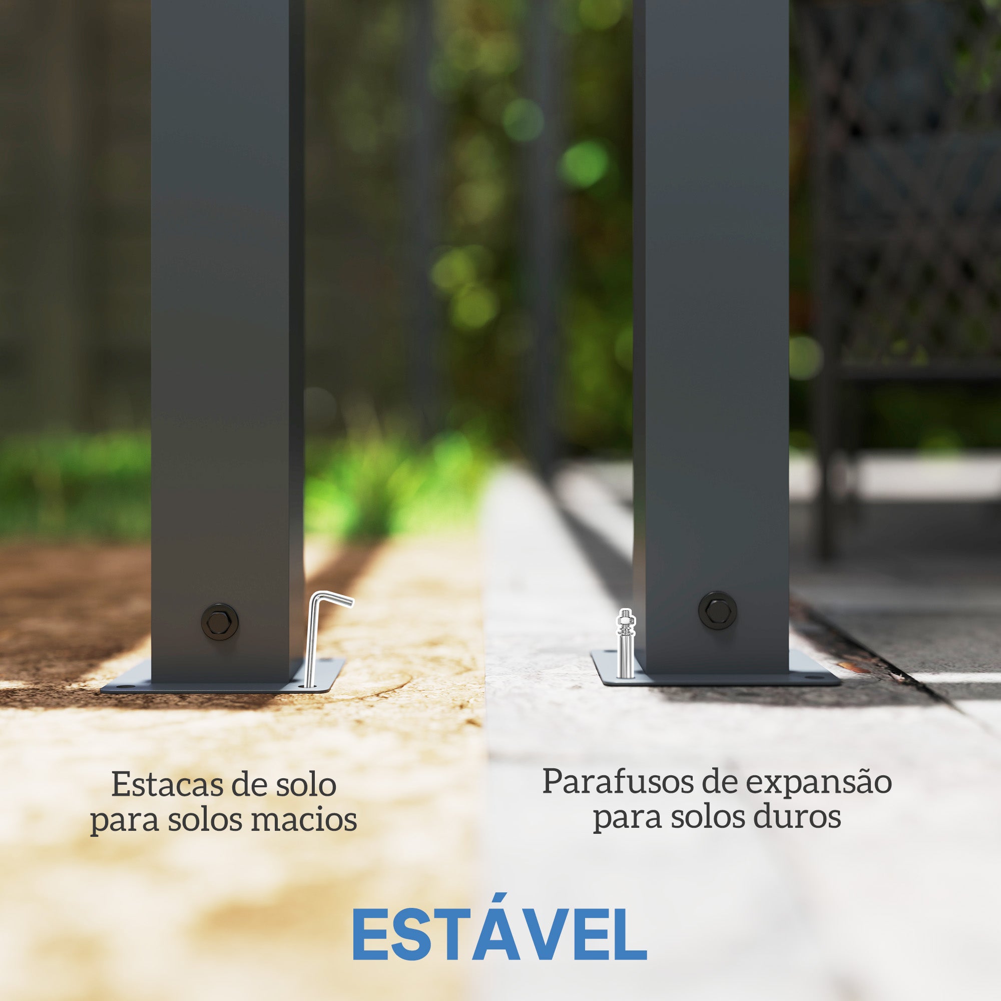 Pérgola de Alumínio 4x3 m com Luzes LED Solares - Cor Creme Branco