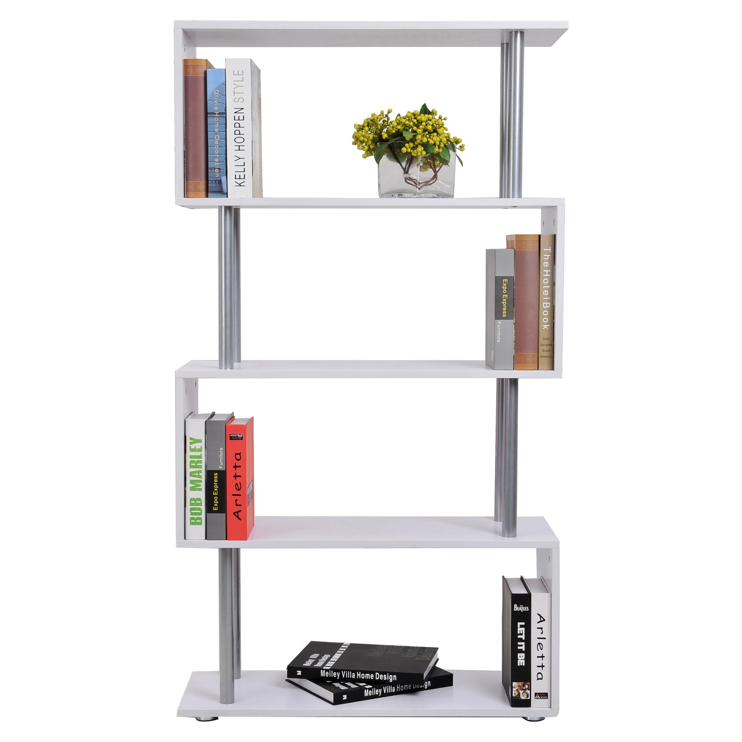 Estante de Madeira 145x80x30cm - Cor Branco