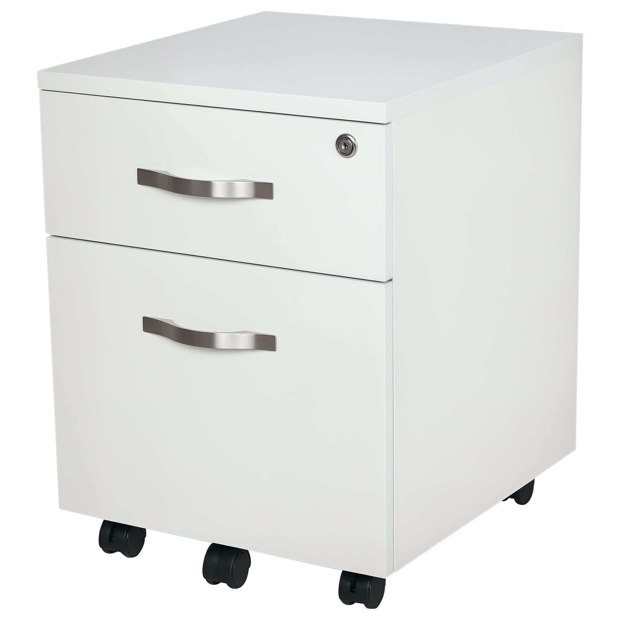 Bloco de Gavetas para Escritório Móvel de Arquivos - 40x45.5x52.5 cm - Branco
