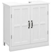 Móvel para Lavatório Branco 60x30x60 cm com 2 Portas e Prateleira Ajustável
