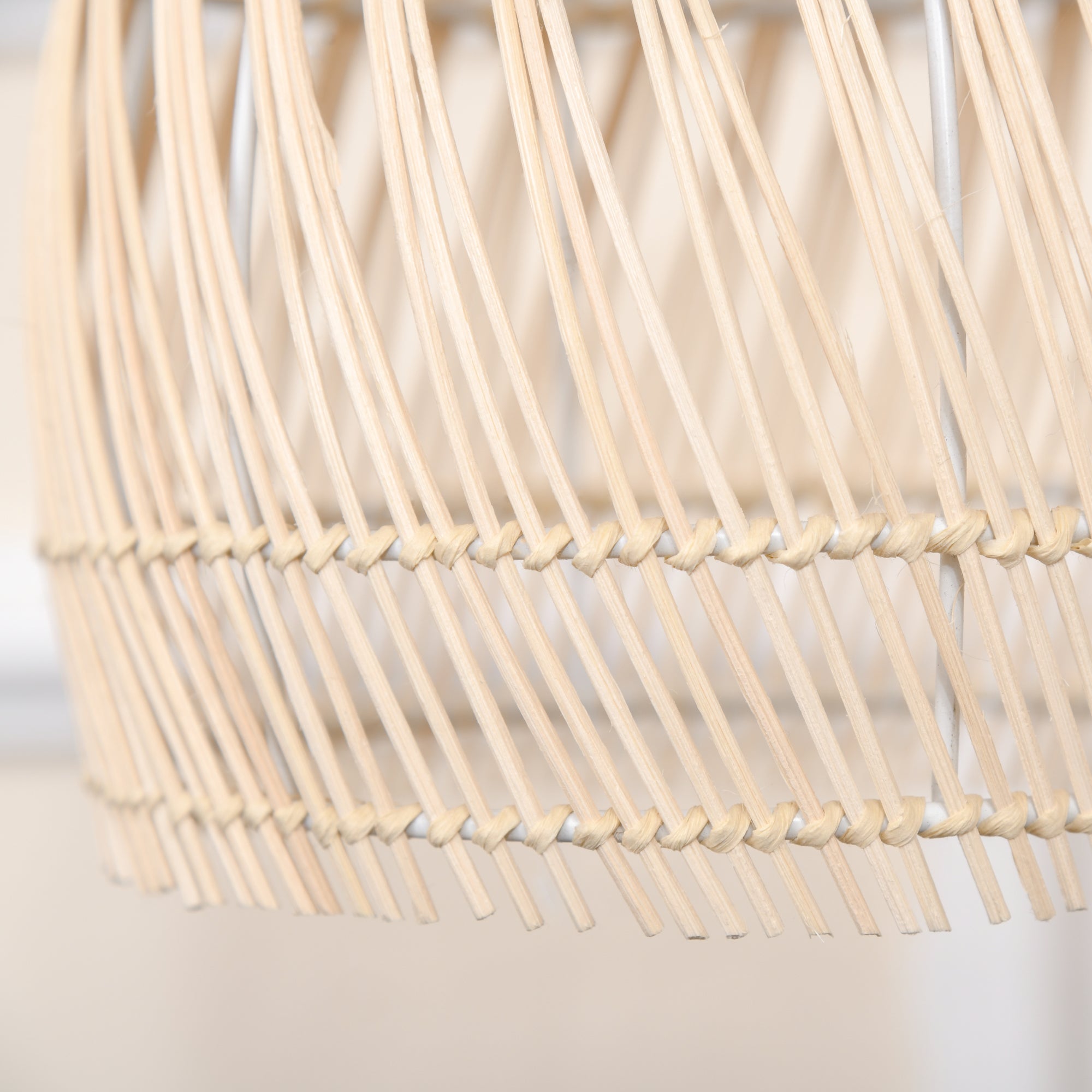 Candeeiro de Mesa Ø20x41 cm Bege - Estilo Cânage