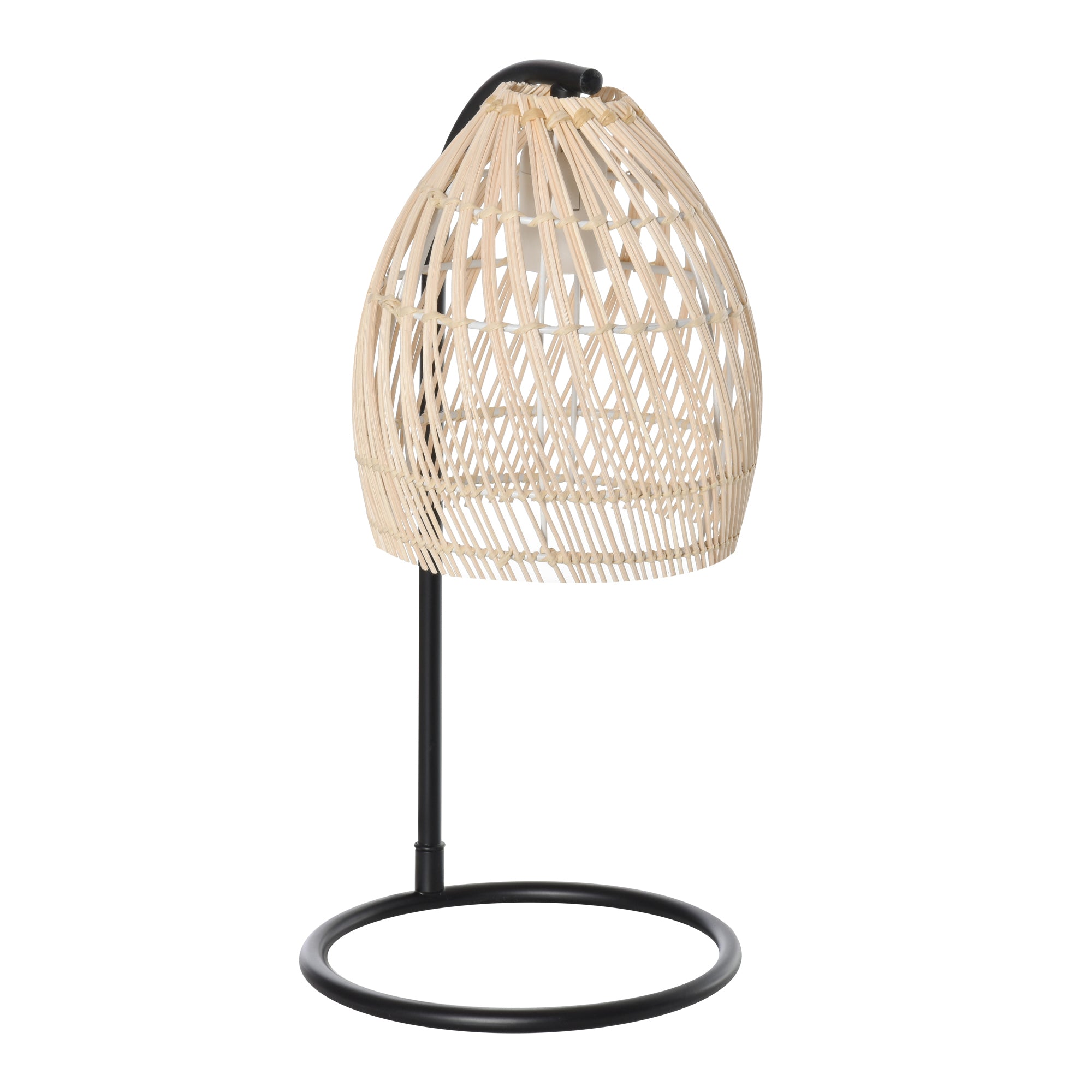 Candeeiro de Mesa Ø20x41 cm Bege - Estilo Cânage