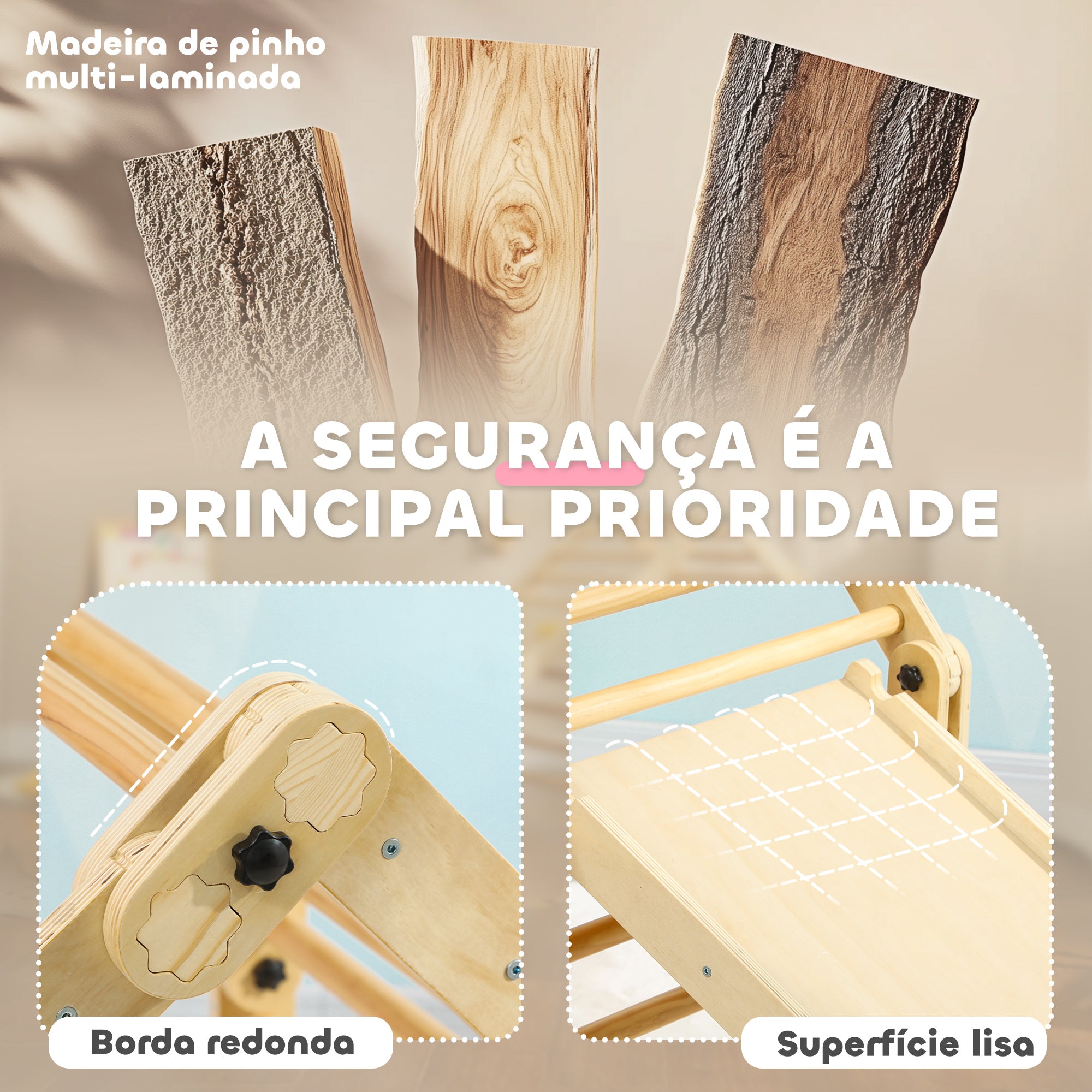 Estrutura de Escalada Dobrável Multicor 175x70x89 cm para Crianças de 18-48 Meses
