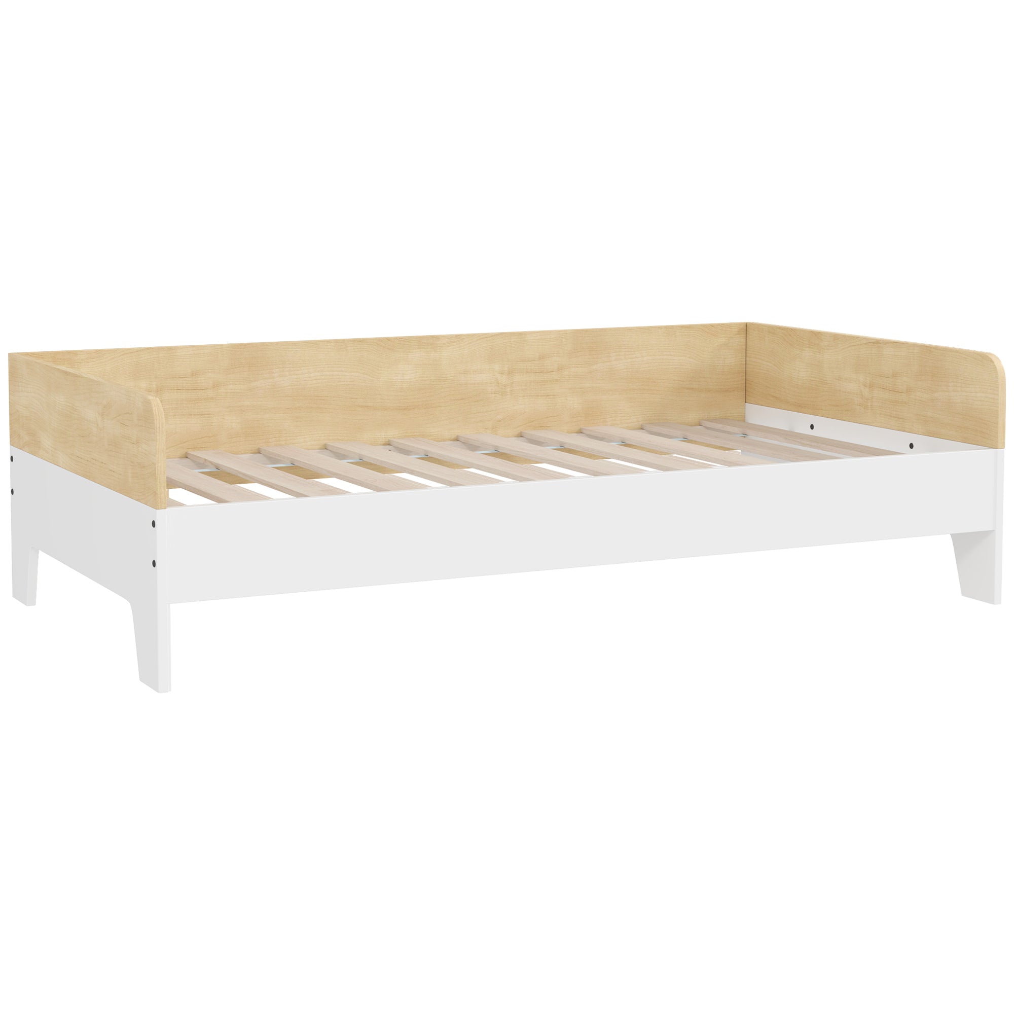 Cama para Crianças Branca e de Madeira 143,5x74x40 cm