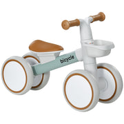 Bicicleta de Equilíbrio Verde para Crianças de 1 a 3 Anos - 56x27x39 cm