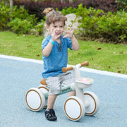 Bicicleta de Equilíbrio Verde para Crianças de 1 a 3 Anos - 56x27x39 cm