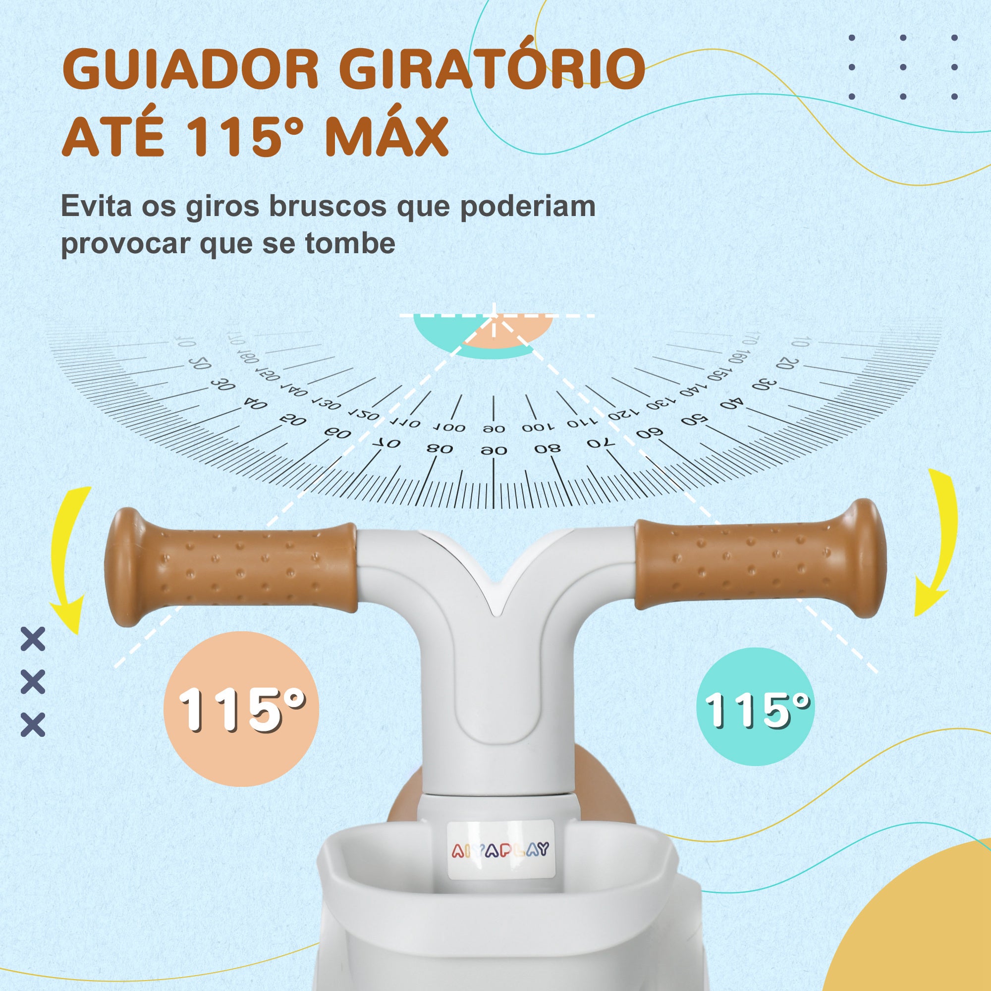 Bicicleta de Equilíbrio Verde para Crianças de 1 a 3 Anos - 56x27x39 cm
