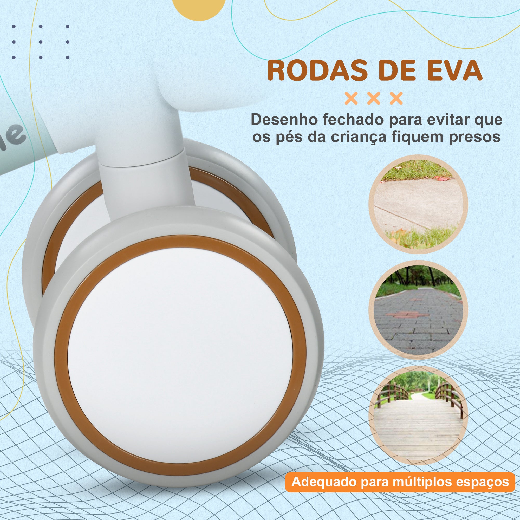 Bicicleta de Equilíbrio Verde para Crianças de 1 a 3 Anos - 56x27x39 cm