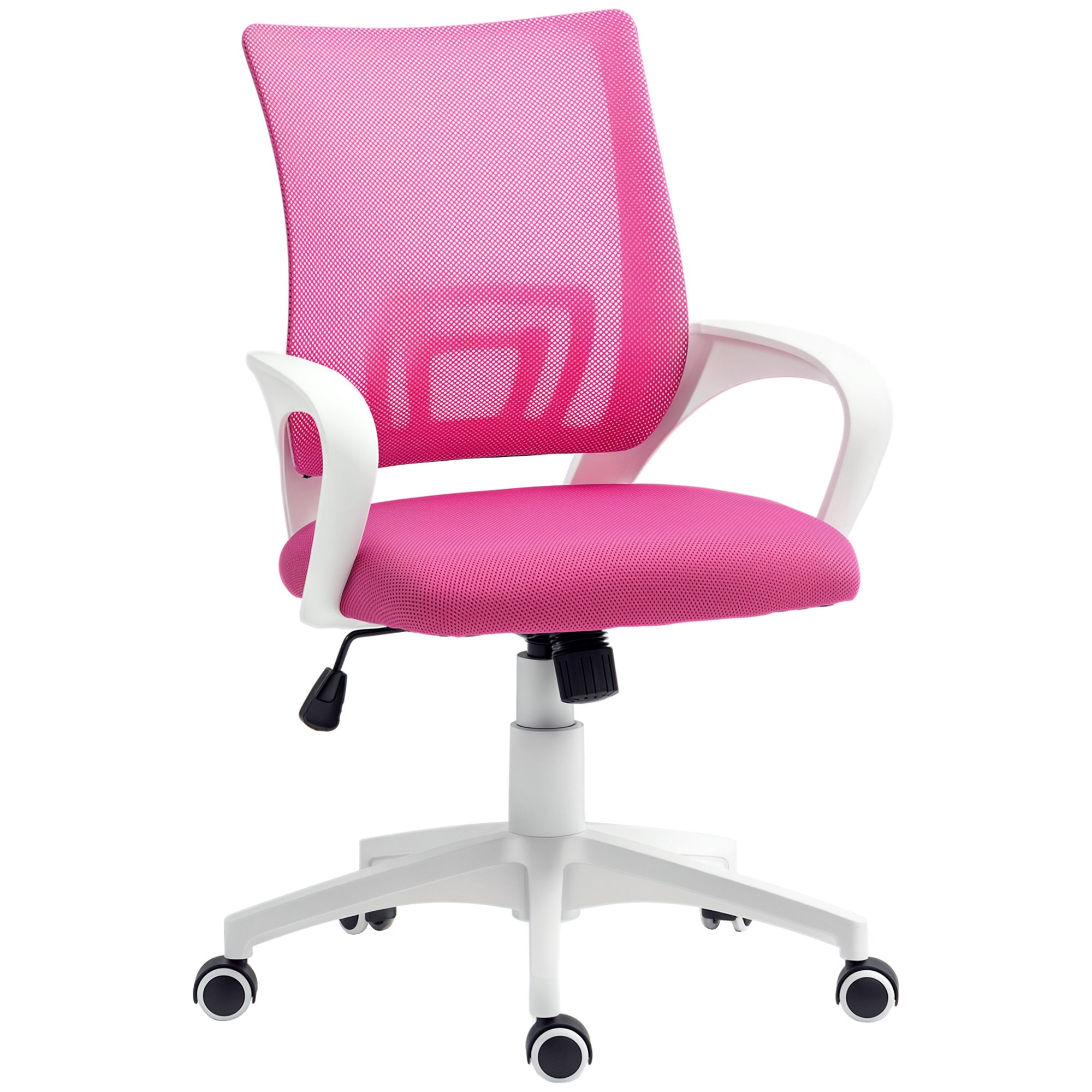 Cadeira de Escritório de Malha Rosa 57x55x89-109 cm