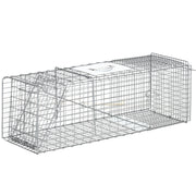 Armadilha para Animais Vivos Prata 93x31x34,5 cm - Captura Segura e Humana