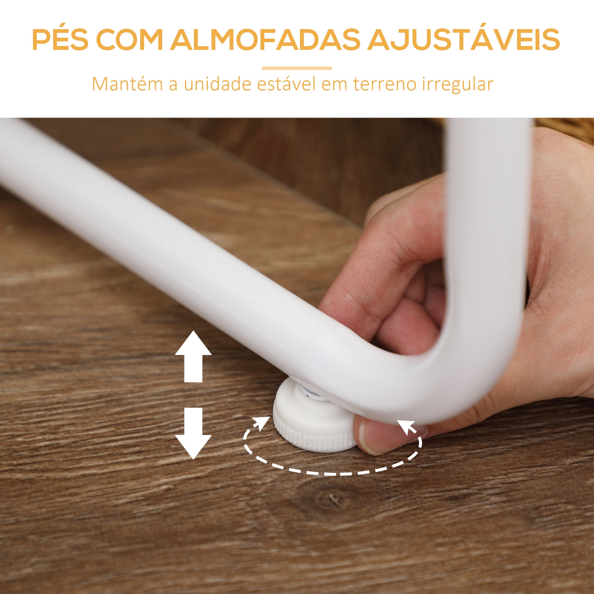Suporte para Cabides de Madeira 101x39x160 cm - Madeira e Branco