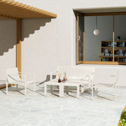 Conjunto de Jardim 5 Peças Branco 122x60,5x70 cm