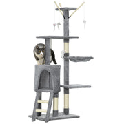 Arranhador para Gatos Cinzento de 134,2 cm - PawHut - 50x35x134,2 cm