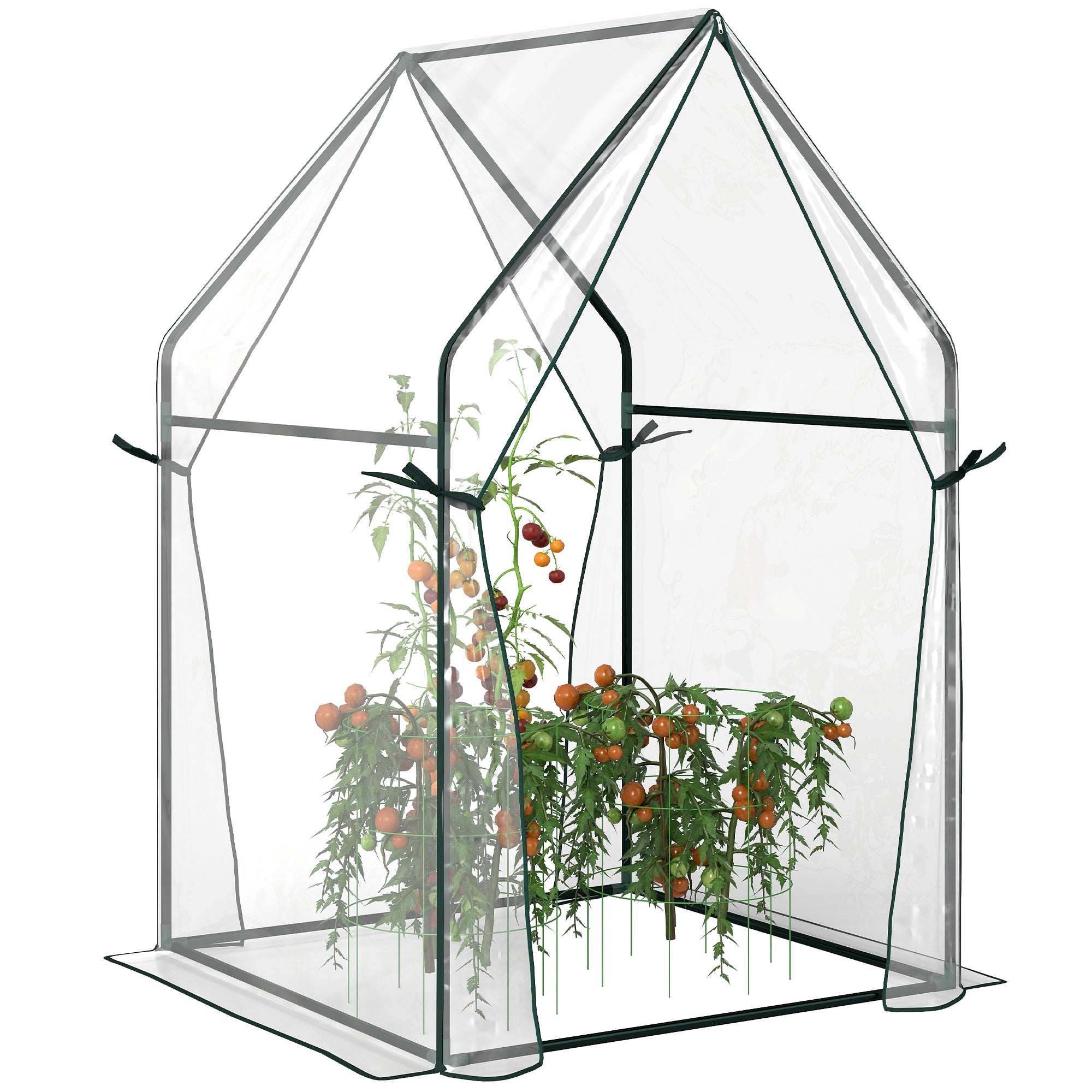Estufa de Jardim Transparente 90x90x145 cm