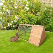 Gaiola para Coelhos Triangular em Madeira Natural 116x62,2x62,5 cm