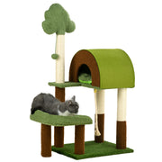 Arranhador para Gatos Verde 49x40x107 cm - Centro de Atividades para Gatos
