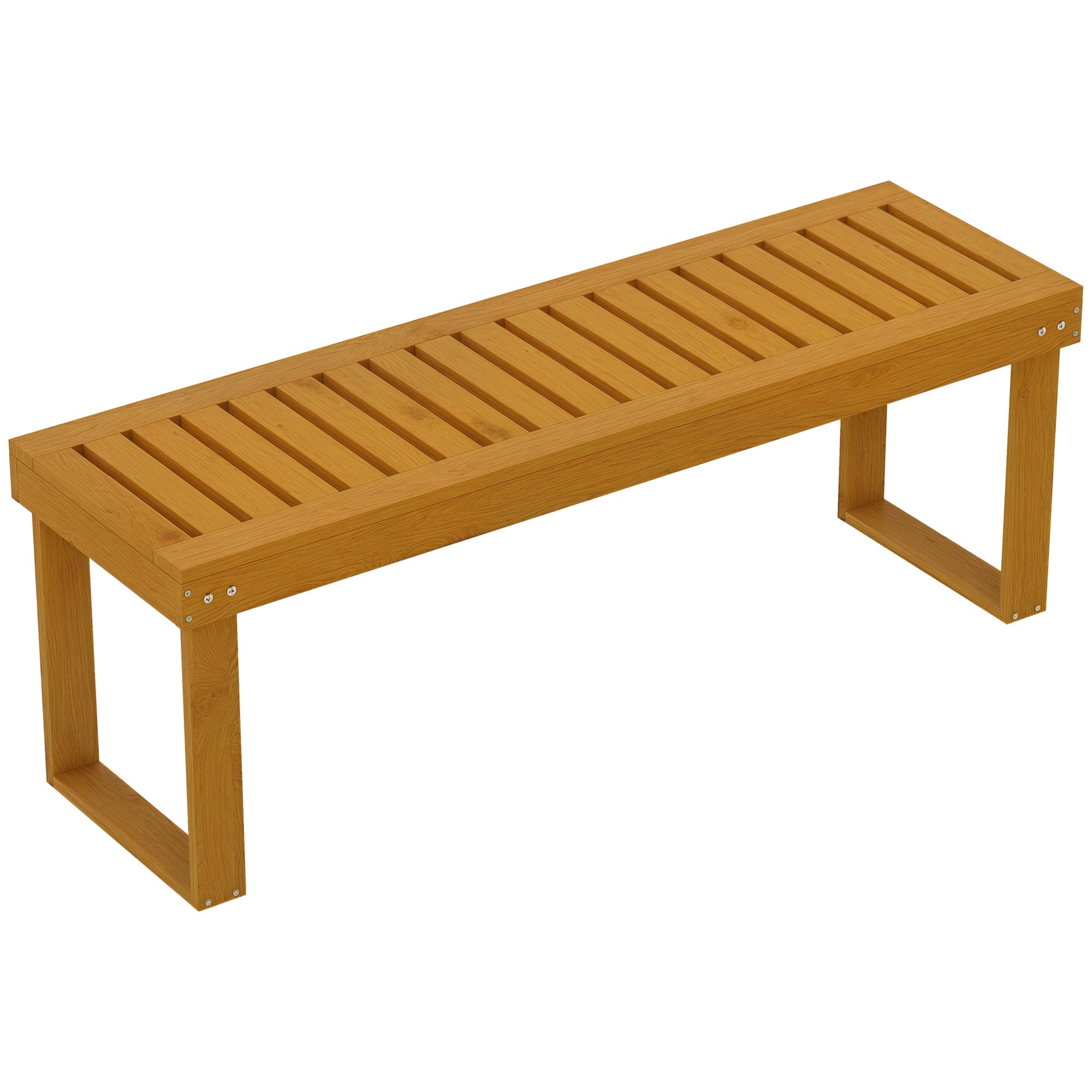 Banco de Jardim 2 Lugares em Madeira Teca 120x34x43 cm