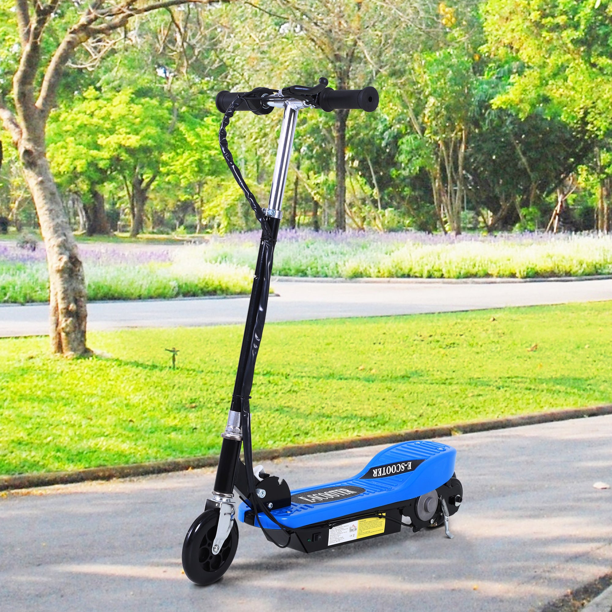Trotinete Elétrica Azul para Crianças e Adolescentes - 78x37x95 cm