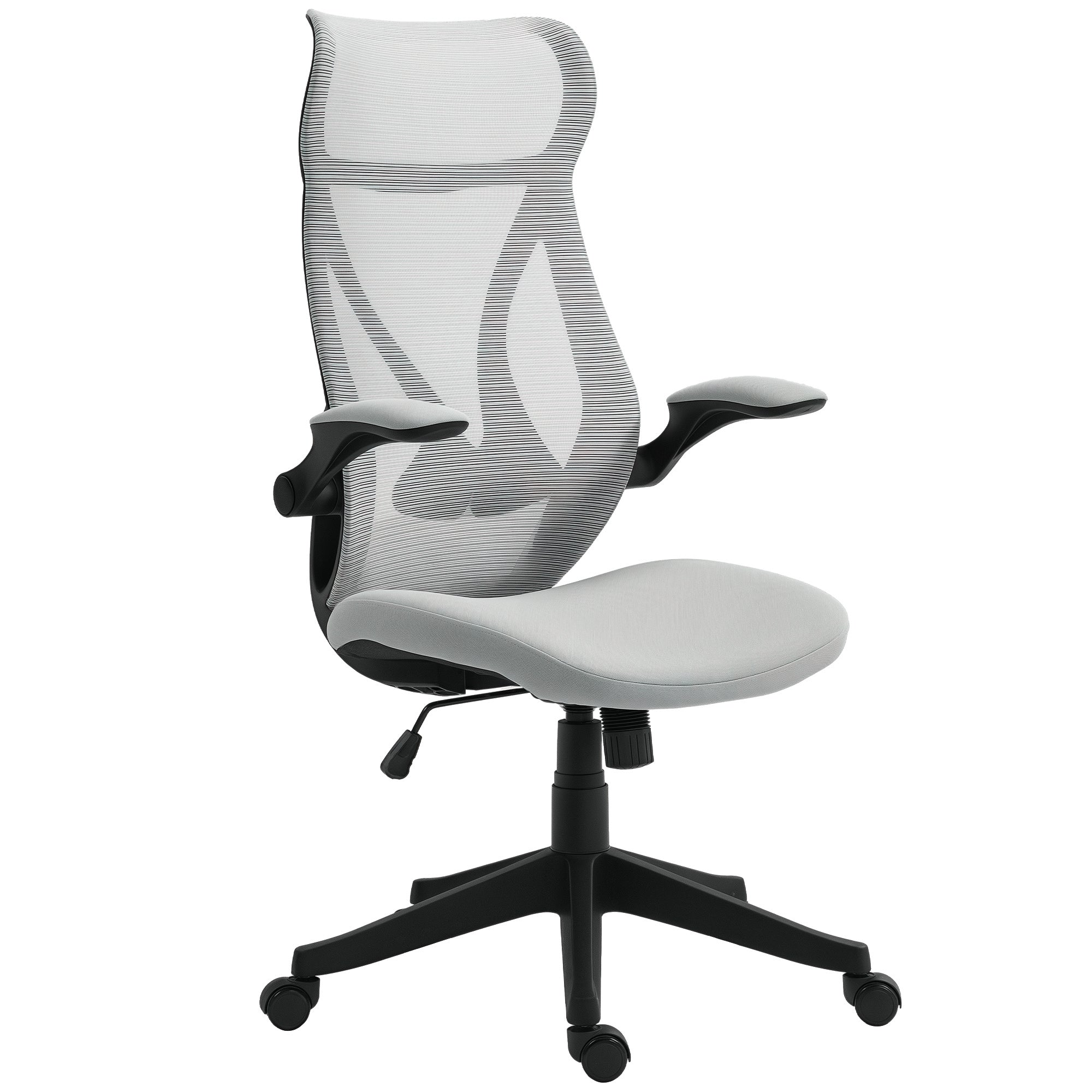 Cadeira de Escritório Cinza Claro 66x66x113-121 cm