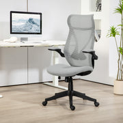 Cadeira de Escritório – 66x66x113-121 cm – Cinza Claro – Malha (100% poliéster)