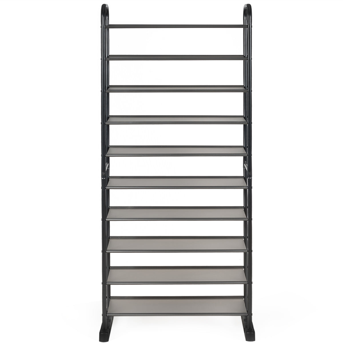 Torre de Sapatos de 10 Níveis para 50 Pares com Prateleiras Desmontáveis Organizador de Sapatos de Grande Capacidade para Sala Corredor 66 x 29 x 152 cm